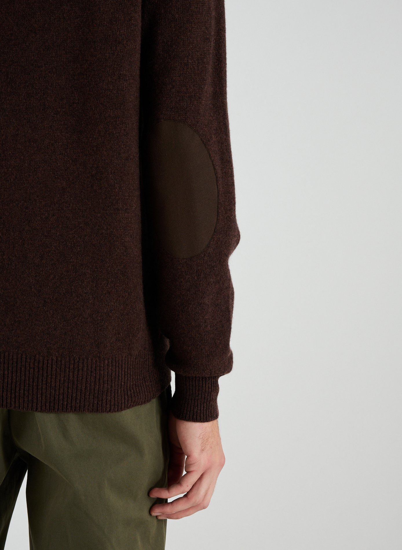 High collar sweatshirt in wool HACKETT Brown