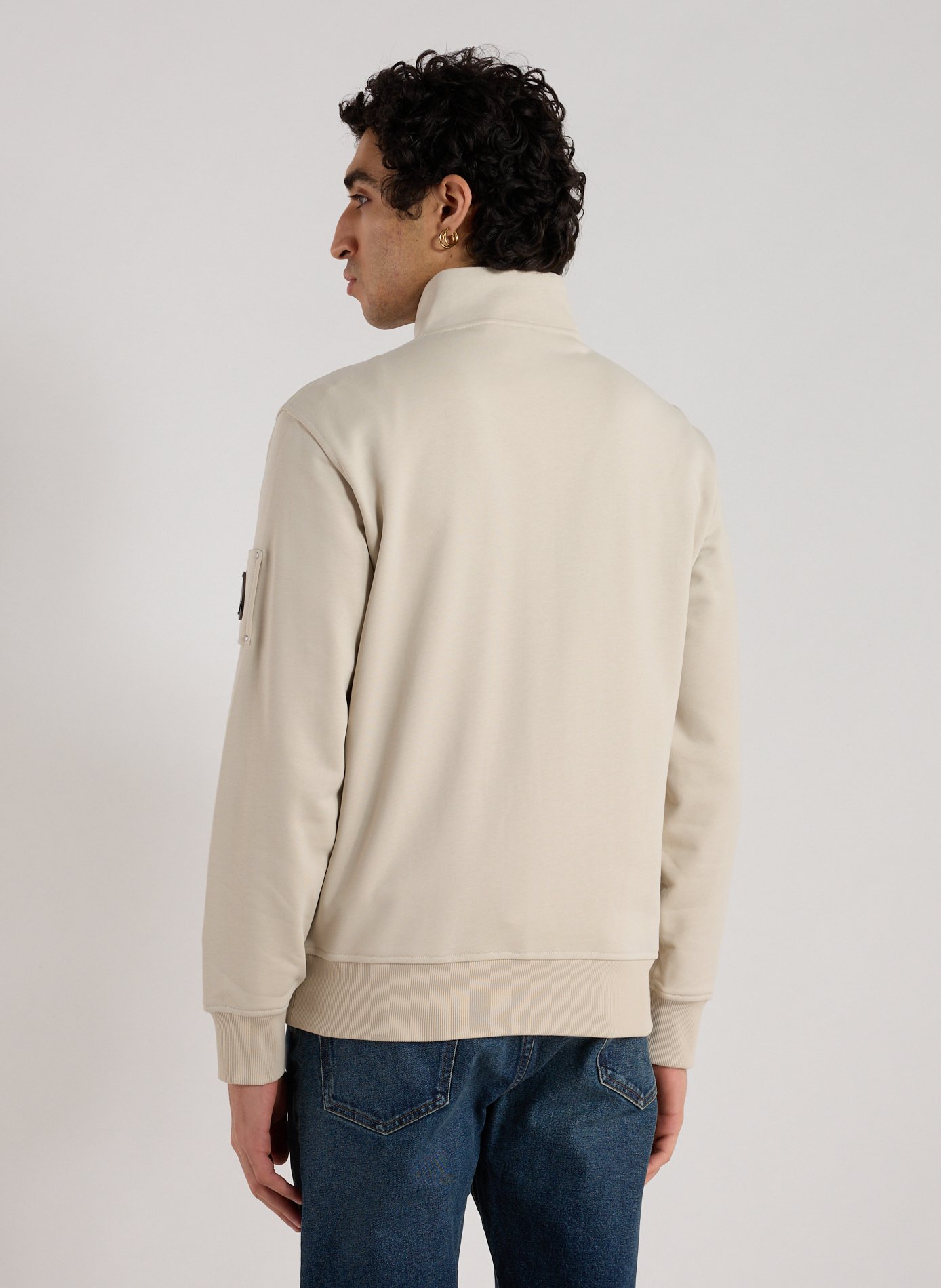Cotton half-zip sweatshirt  MOOSE KNUCKLES Beige