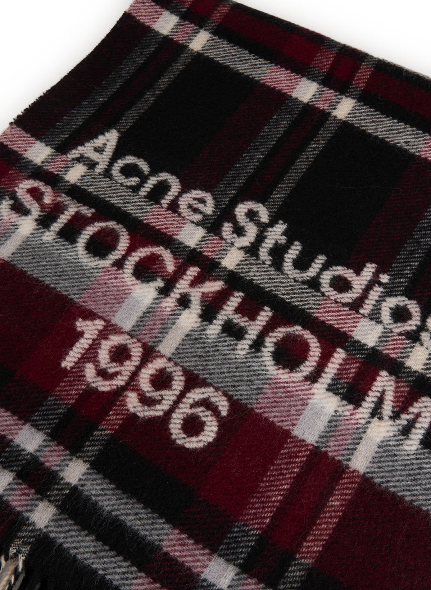 Echarpe à carreaux en laine mélangée ACNE STUDIOS Multicolore