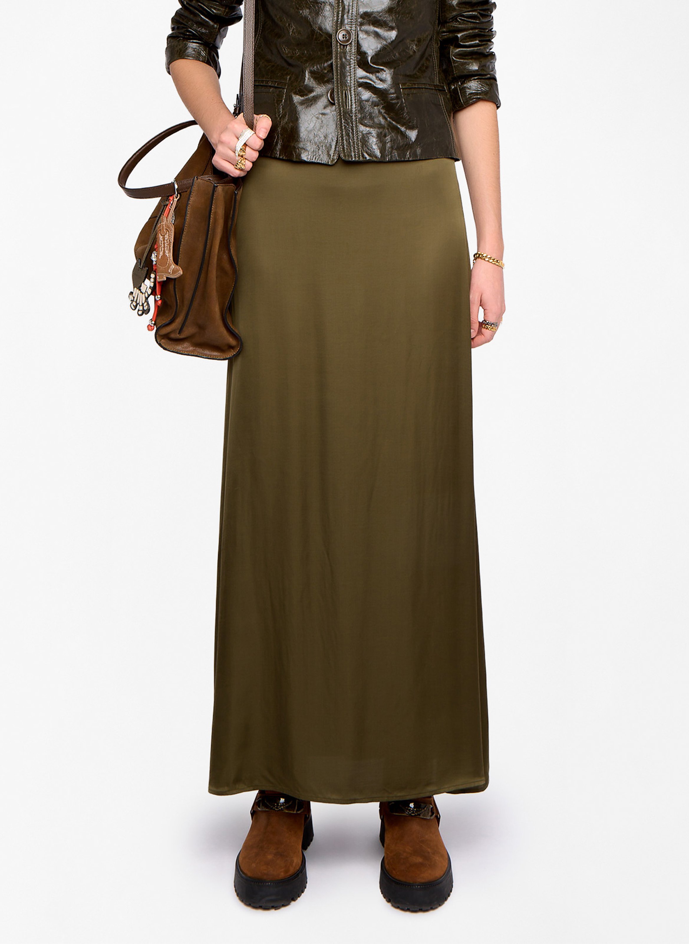 Jupe longue évasée fluide jimeno ZADIG&VOLTAIRE Vert