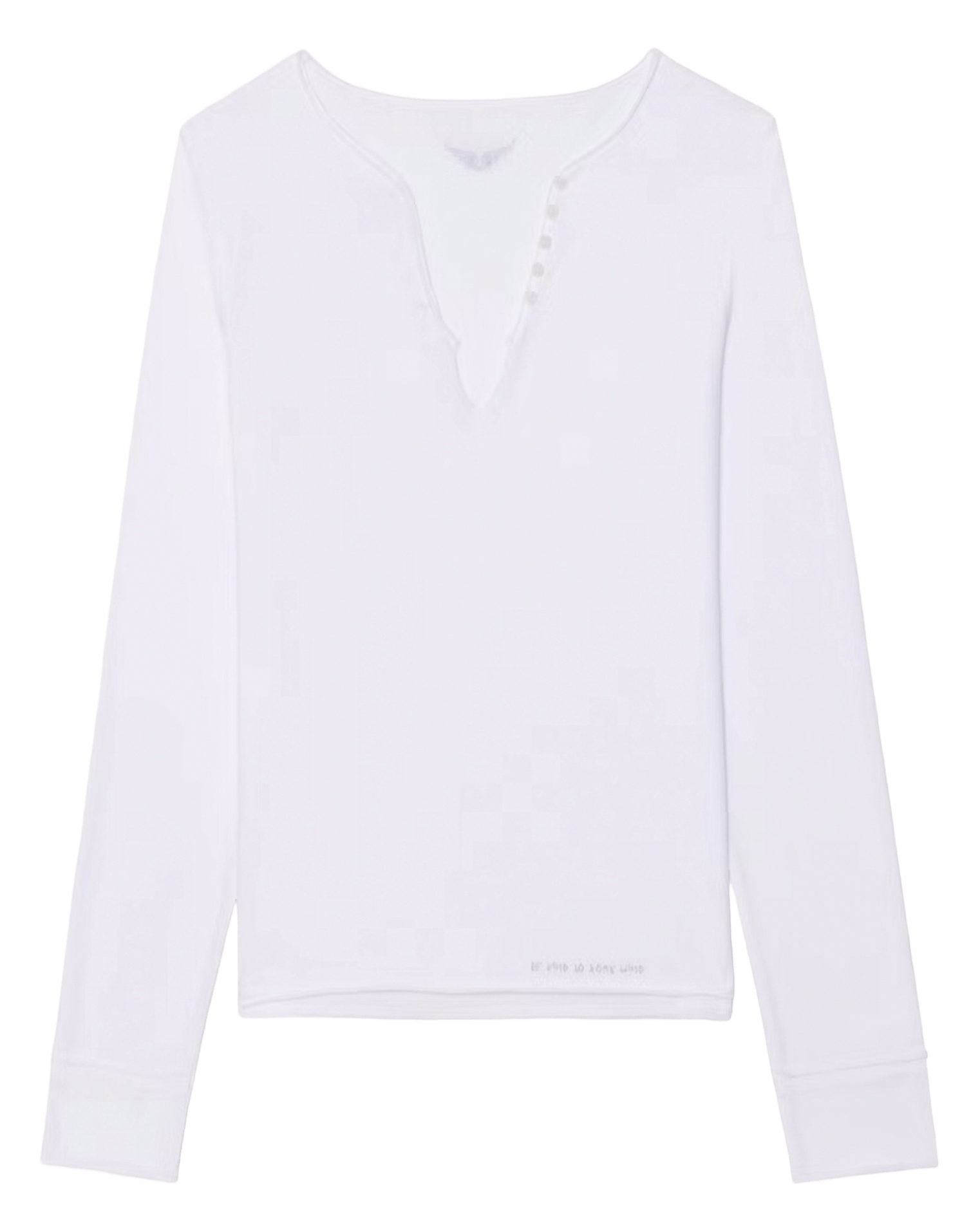 Tee-shirt col v en coton tuni ZADIG&VOLTAIRE Blanc