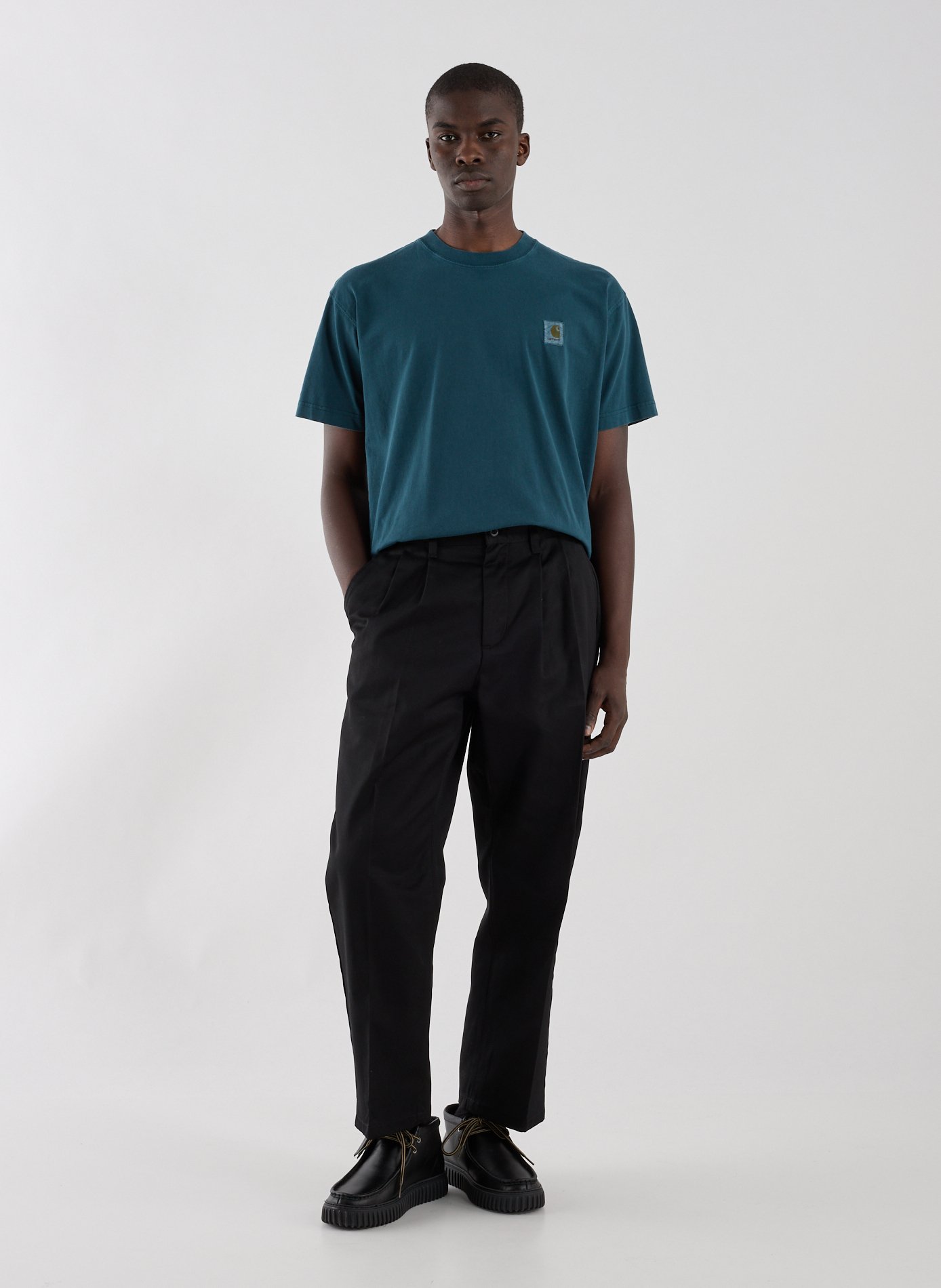 Straight pants with pleats CARHARTT WIP Black