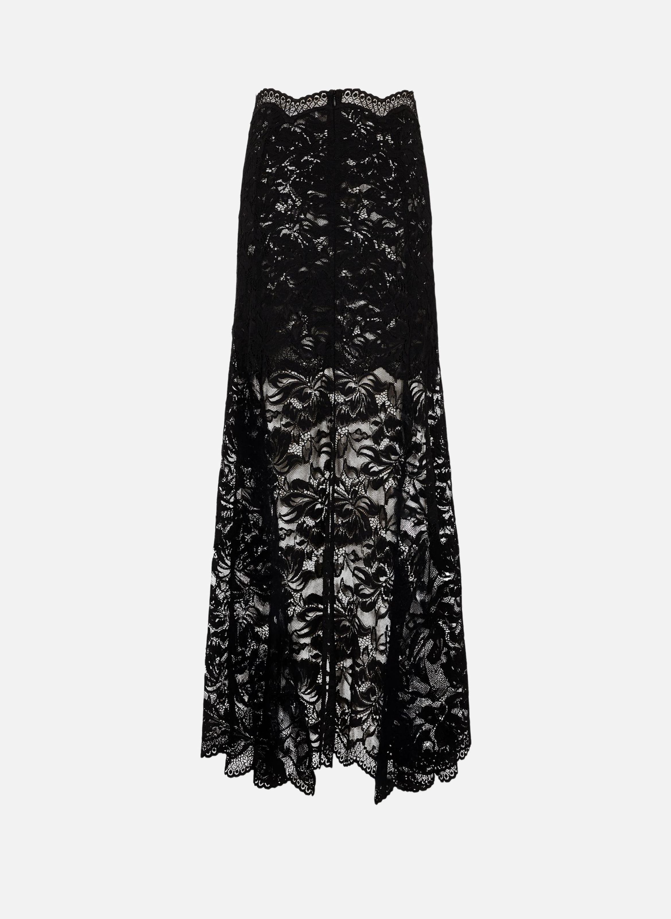 Jupe évasée en dentelle RABANNE Noir