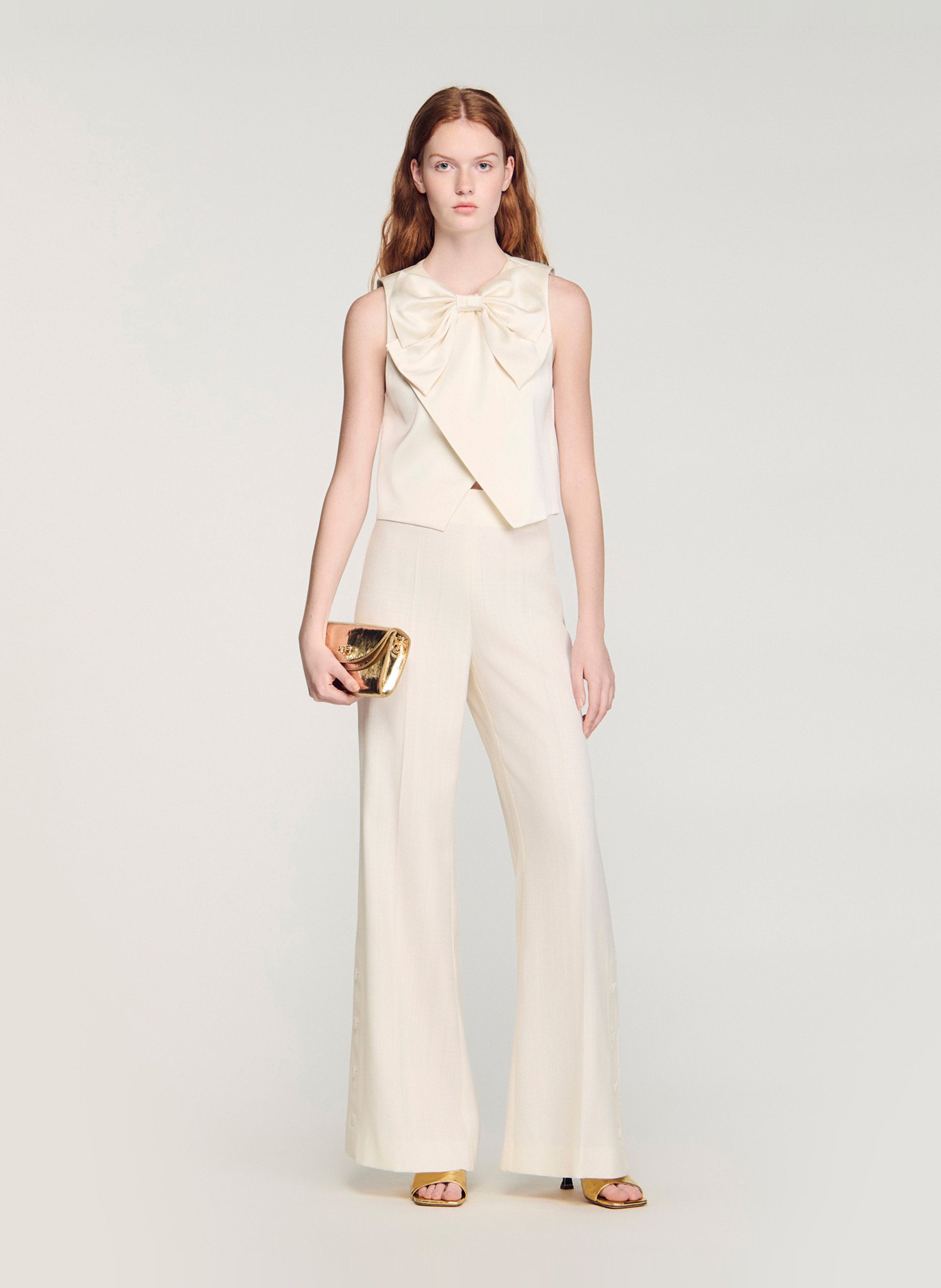 Top col rond SANDRO Beige