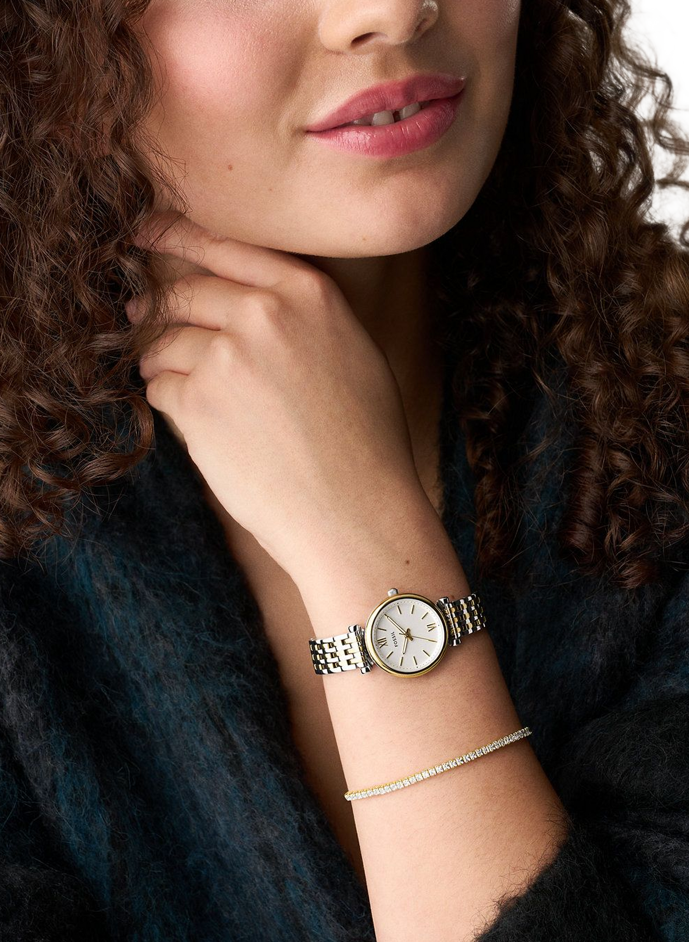 Montre quartz en acier inoxydable FOSSIL Argent