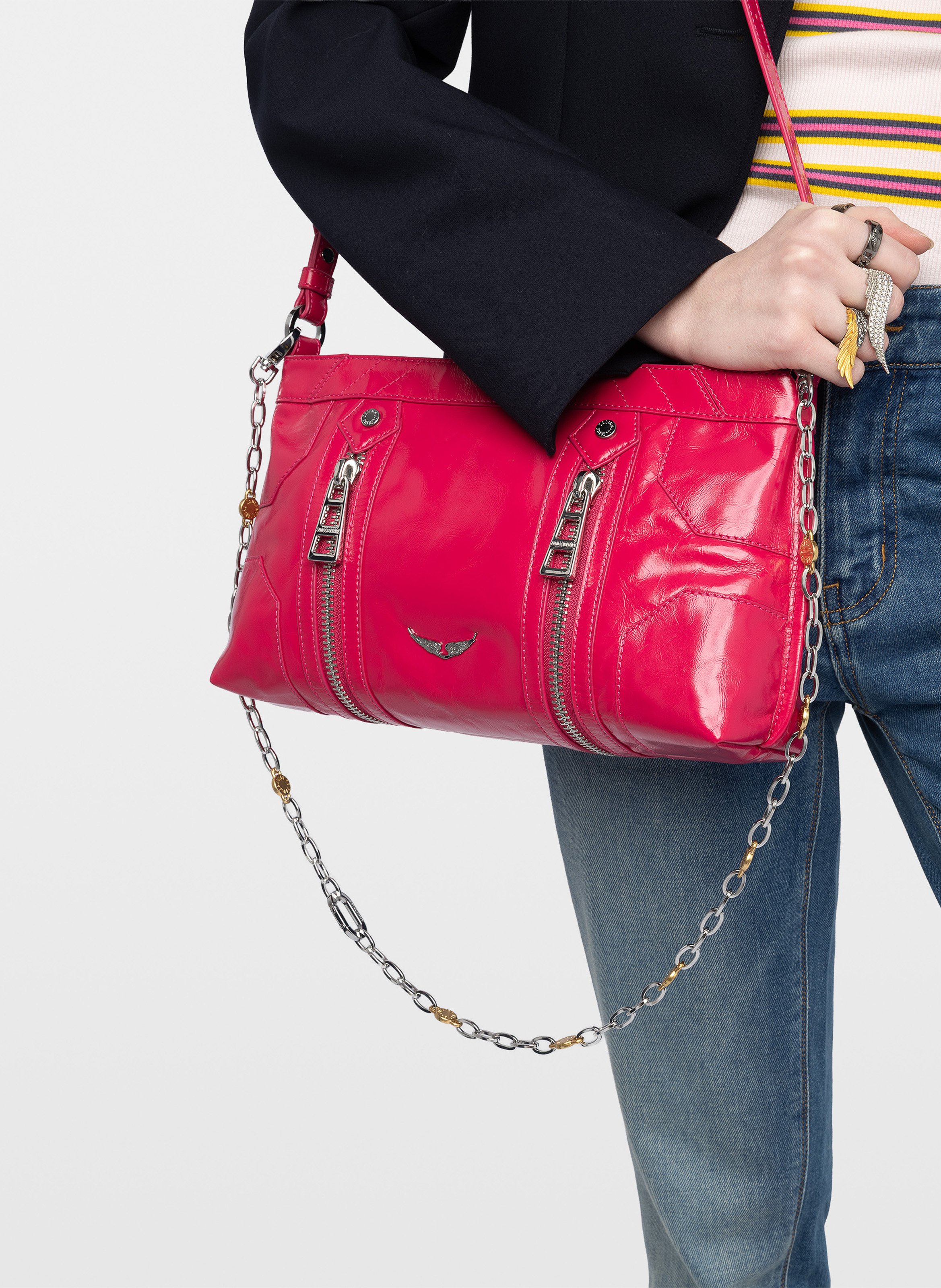 Bandoulière chaîne à ornements ZADIG&VOLTAIRE Gris