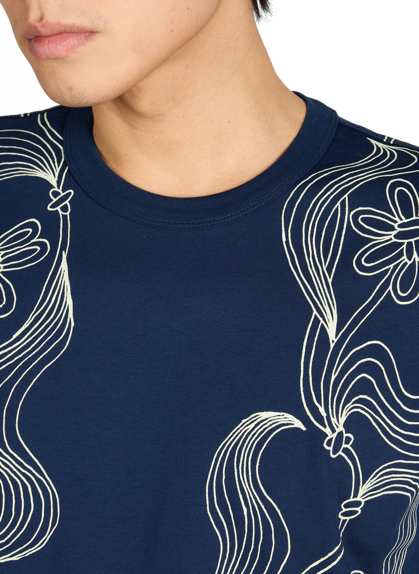 Short-sleeved printed cotton T-shirt PAUL SMITH Blue