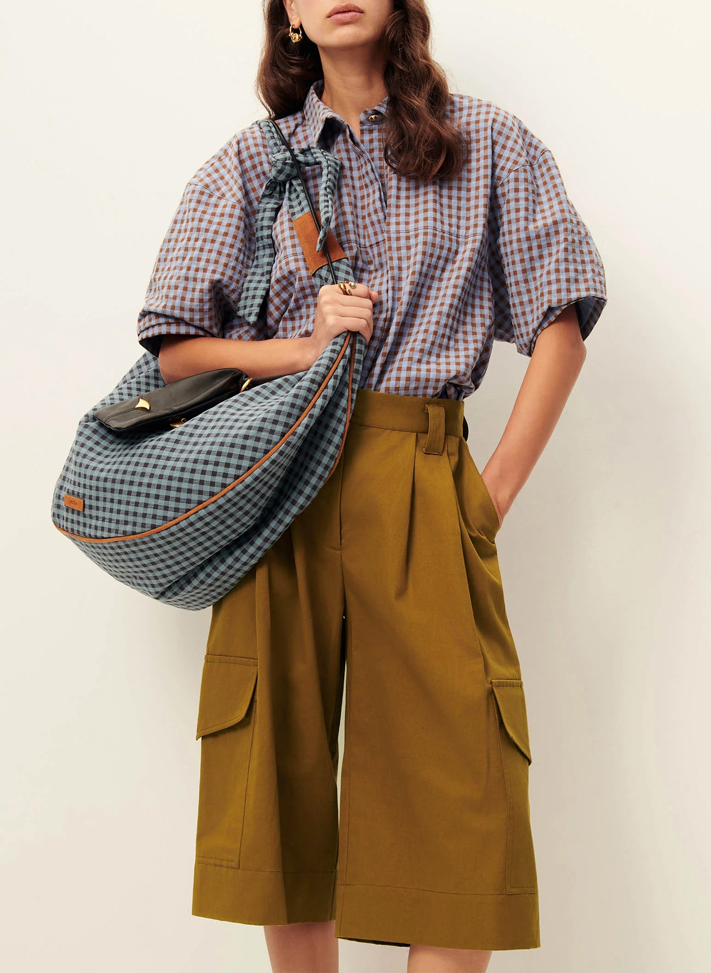 Bermuda large en coton mélangé marco SESSUN Marron