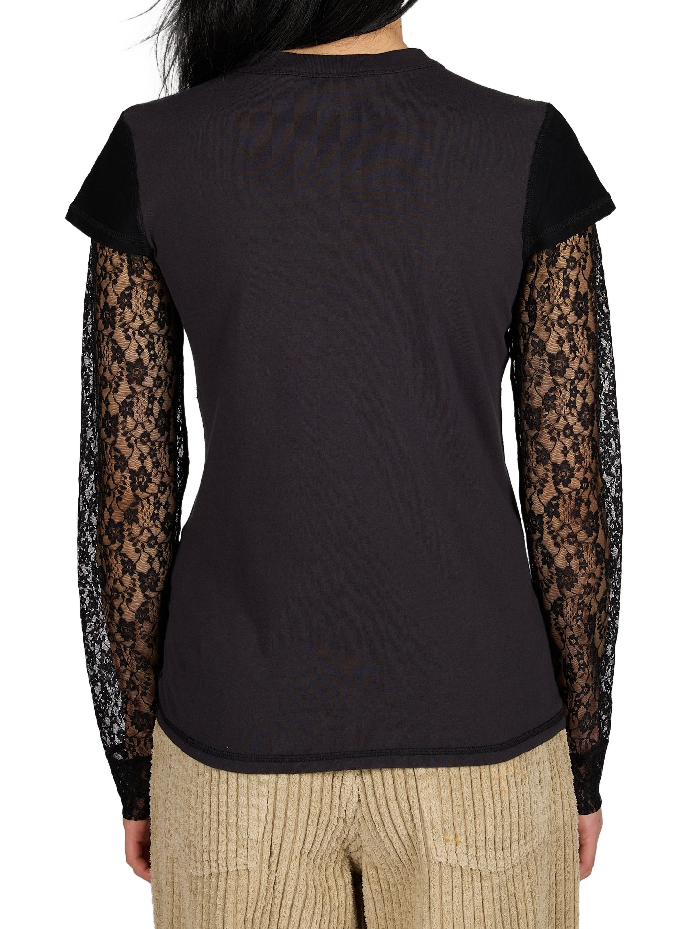 Cardigan manches dentelles en coton OUR LEGACY Noir