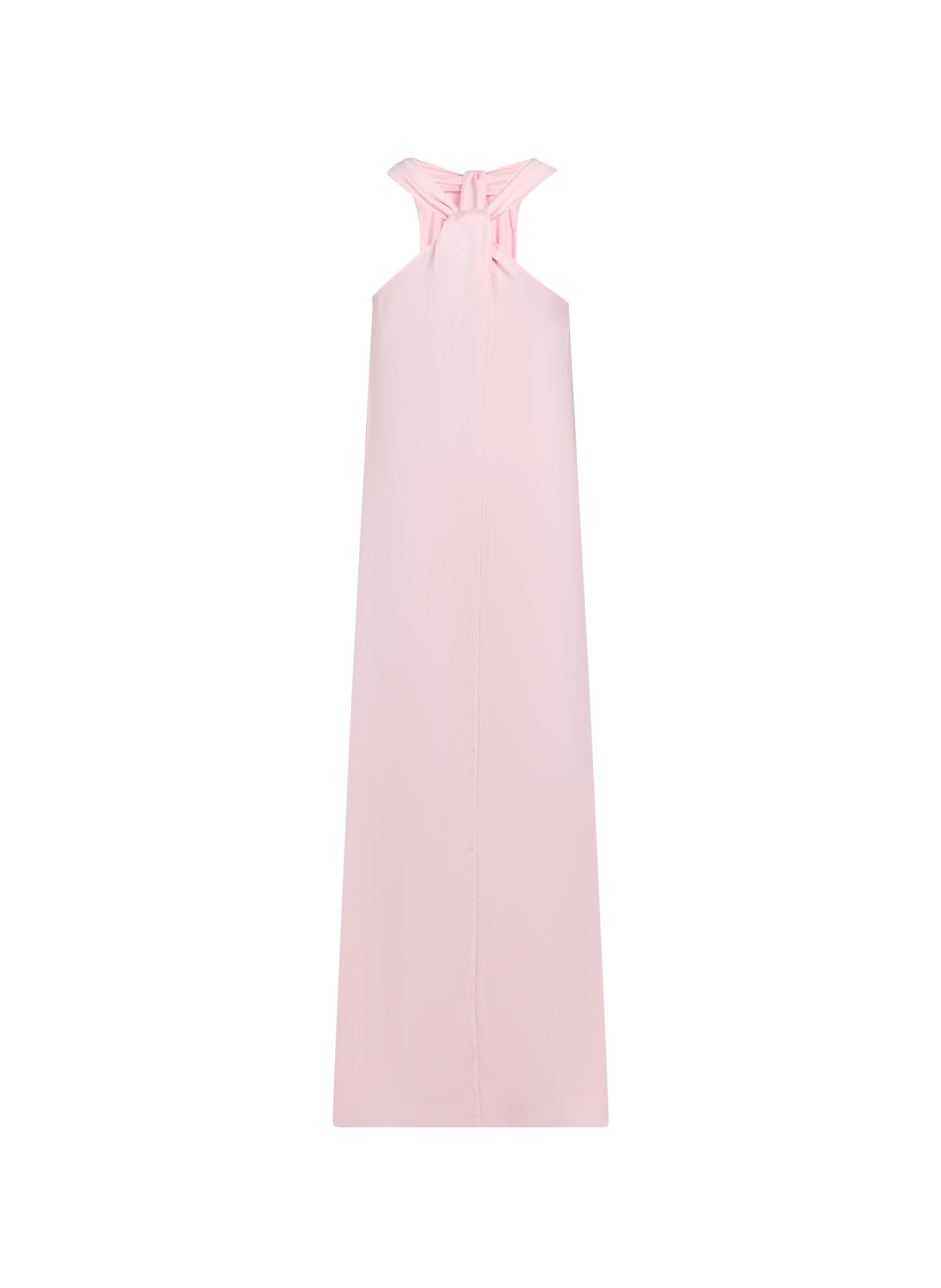 Satin sleeveless long dress Pink