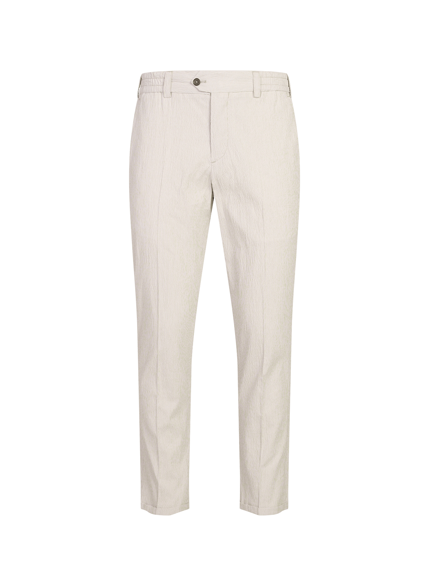 Pantalón ajustado con cintura elástica de algodón. PT01 Beige