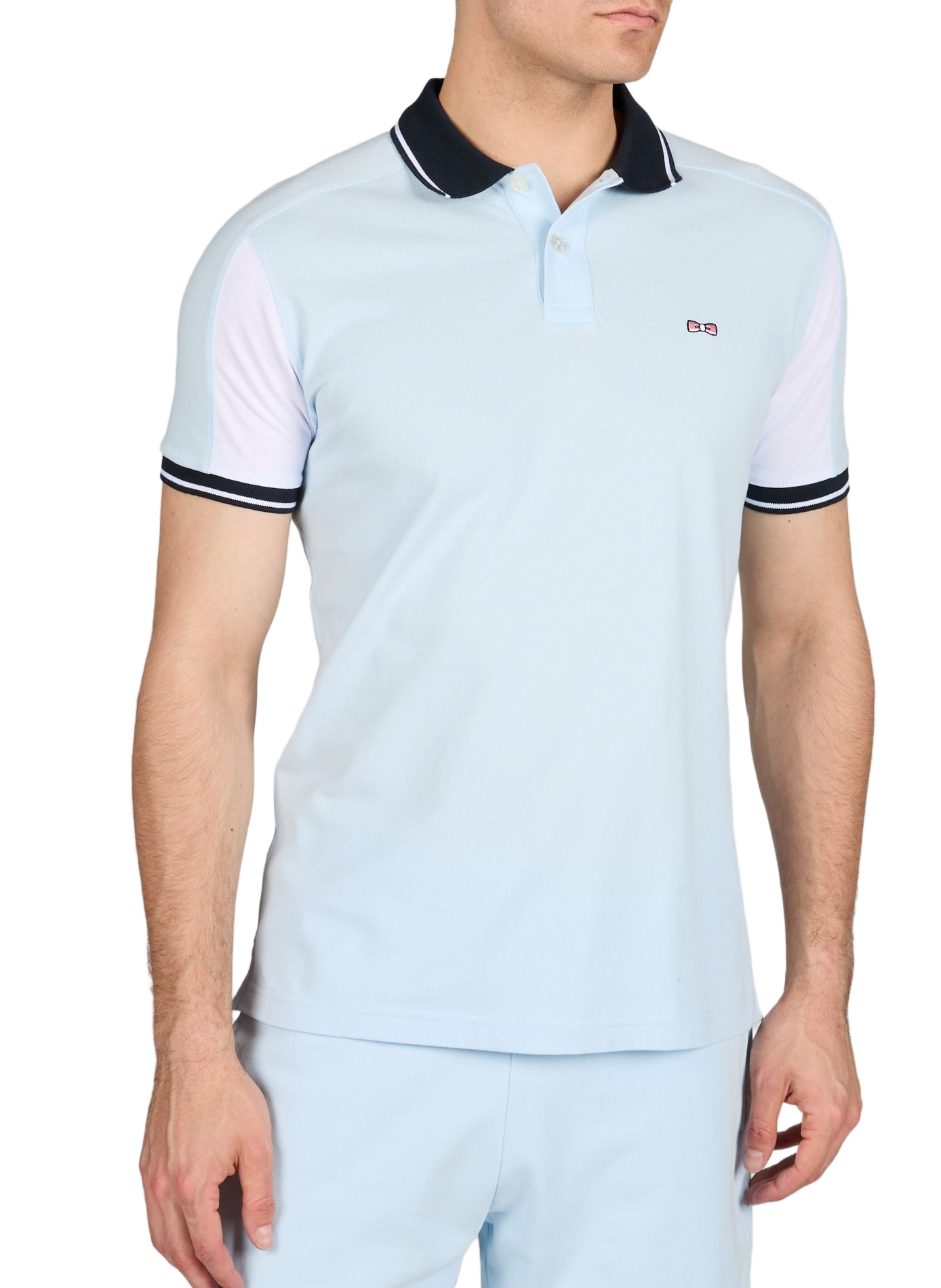 Polo à manches courtes en coton EDEN PARK Bleu