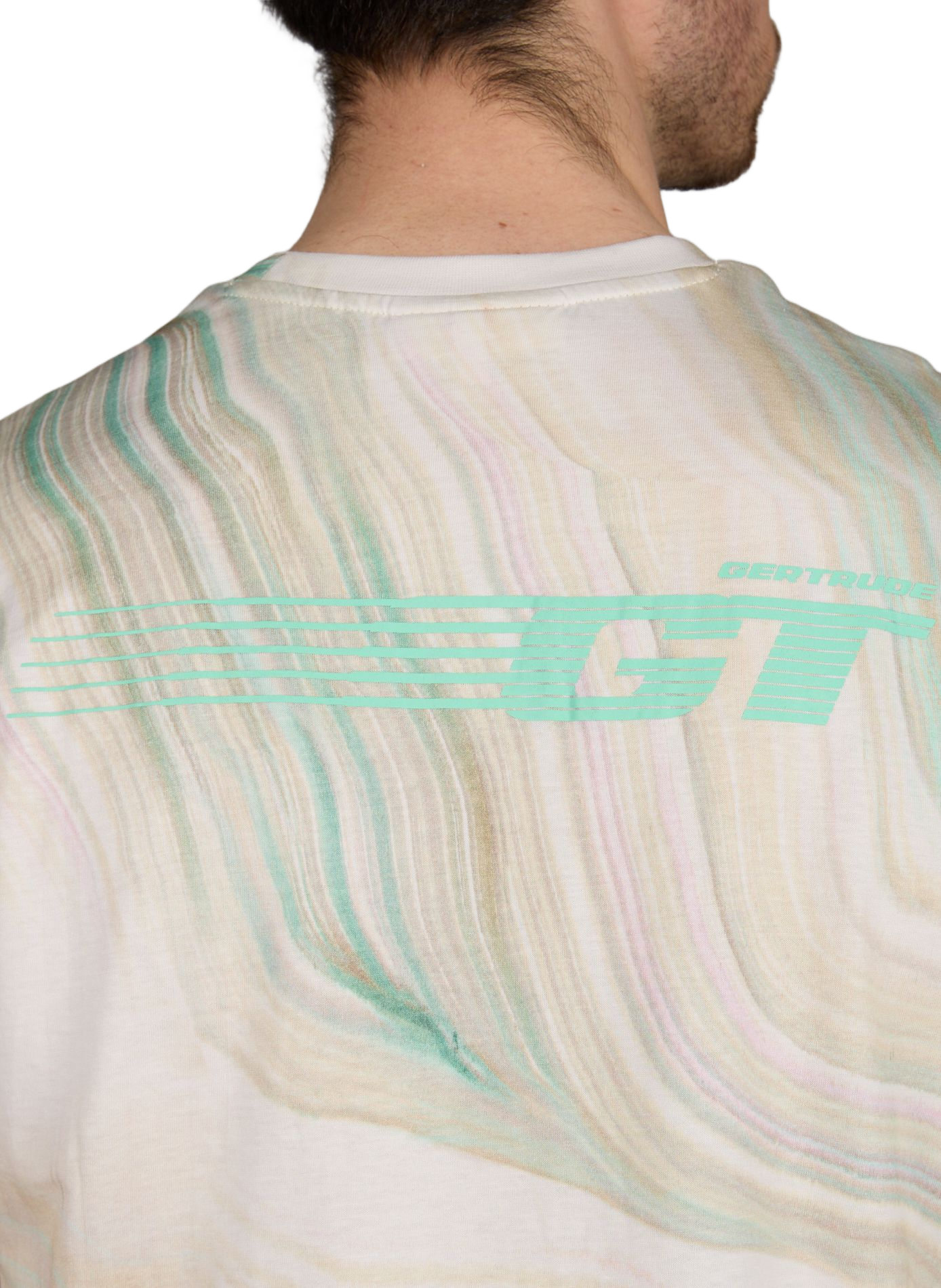 T-shirt droit imprimé en coton GERTRUDE ET GASTON Beige