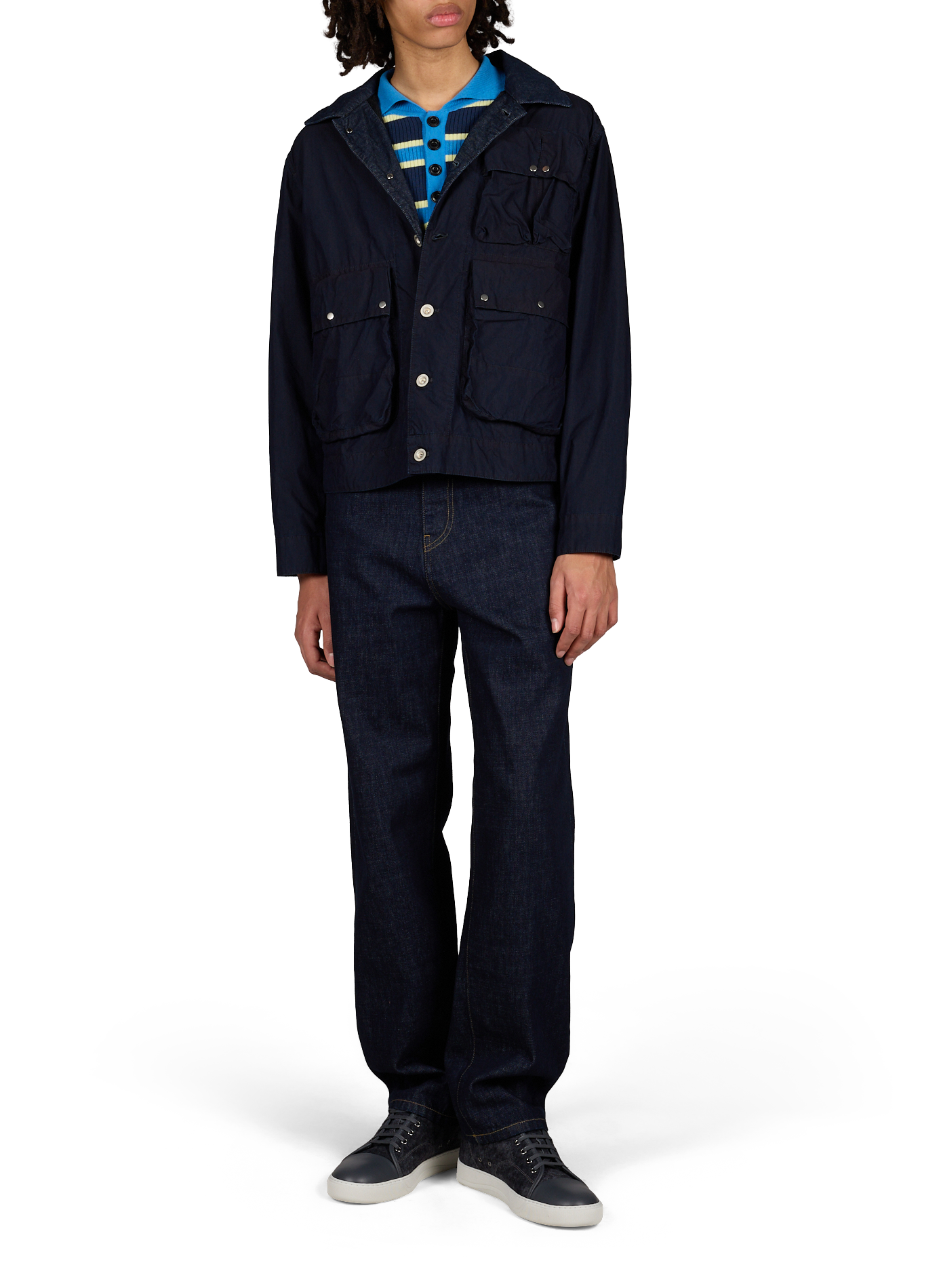 Lightweight blended cotton jacket CP COMPANY Blue