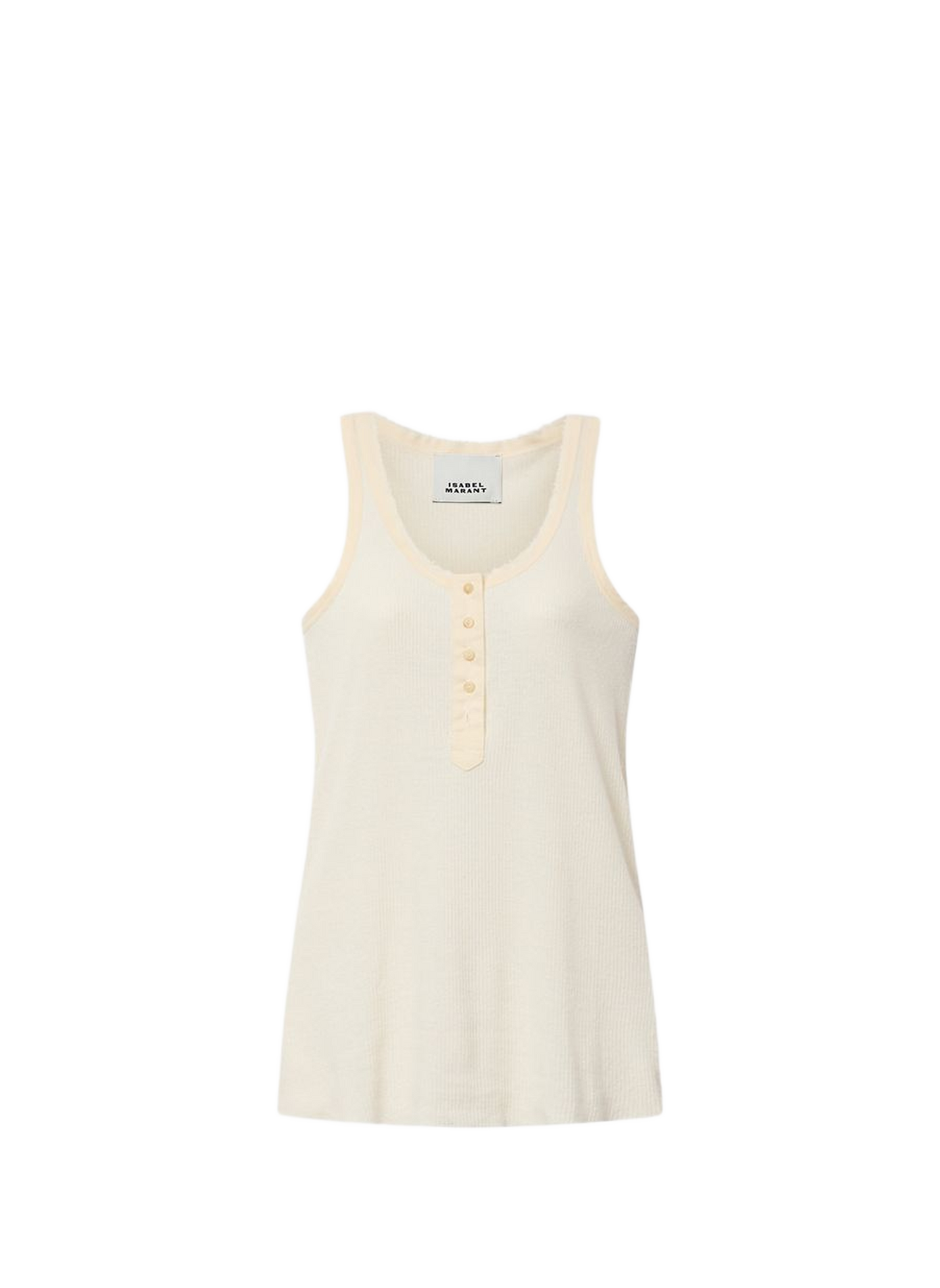 Ribbed silk jersey tank top ISABEL MARANT White