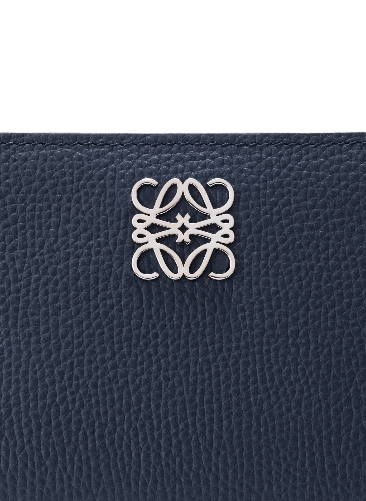 Compact flap wallet Anagram in grained calfskin leather LOEWE Blue