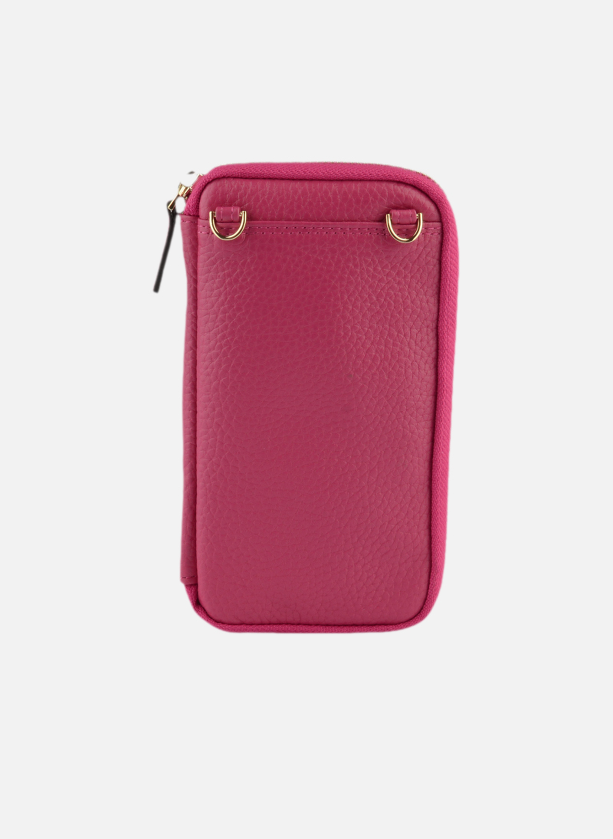 Club | etui téléphone portable en cuir de veau grainé POURCHET Rose
