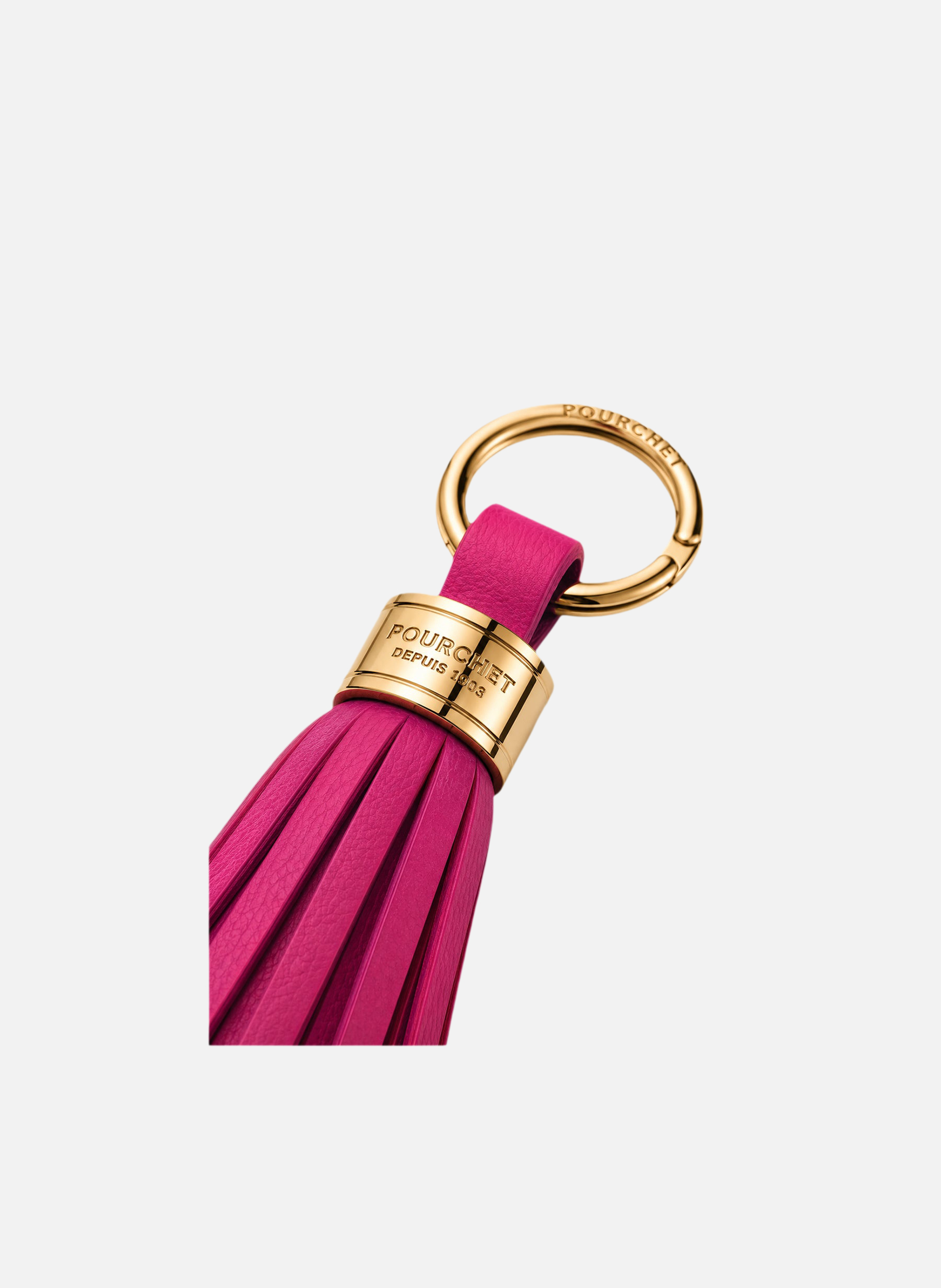 Accessoires | porte-clés en métal et cuir POURCHET Rose