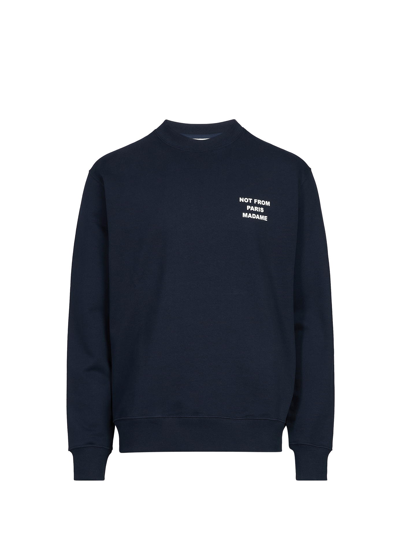 Sweatshirt Slogan en coton molleton DROLE DE MONSIEUR Bleu