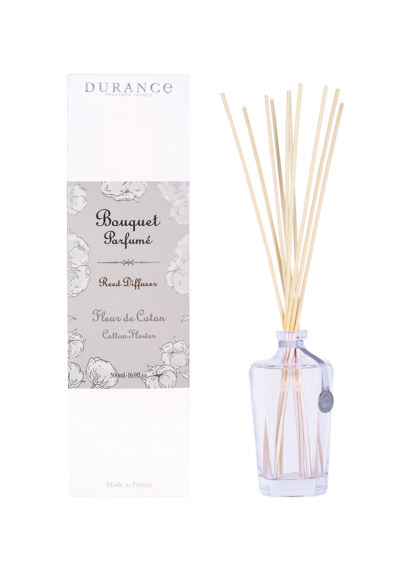 Cotton Flower 500ml Perfume Diffuser DURANCE White