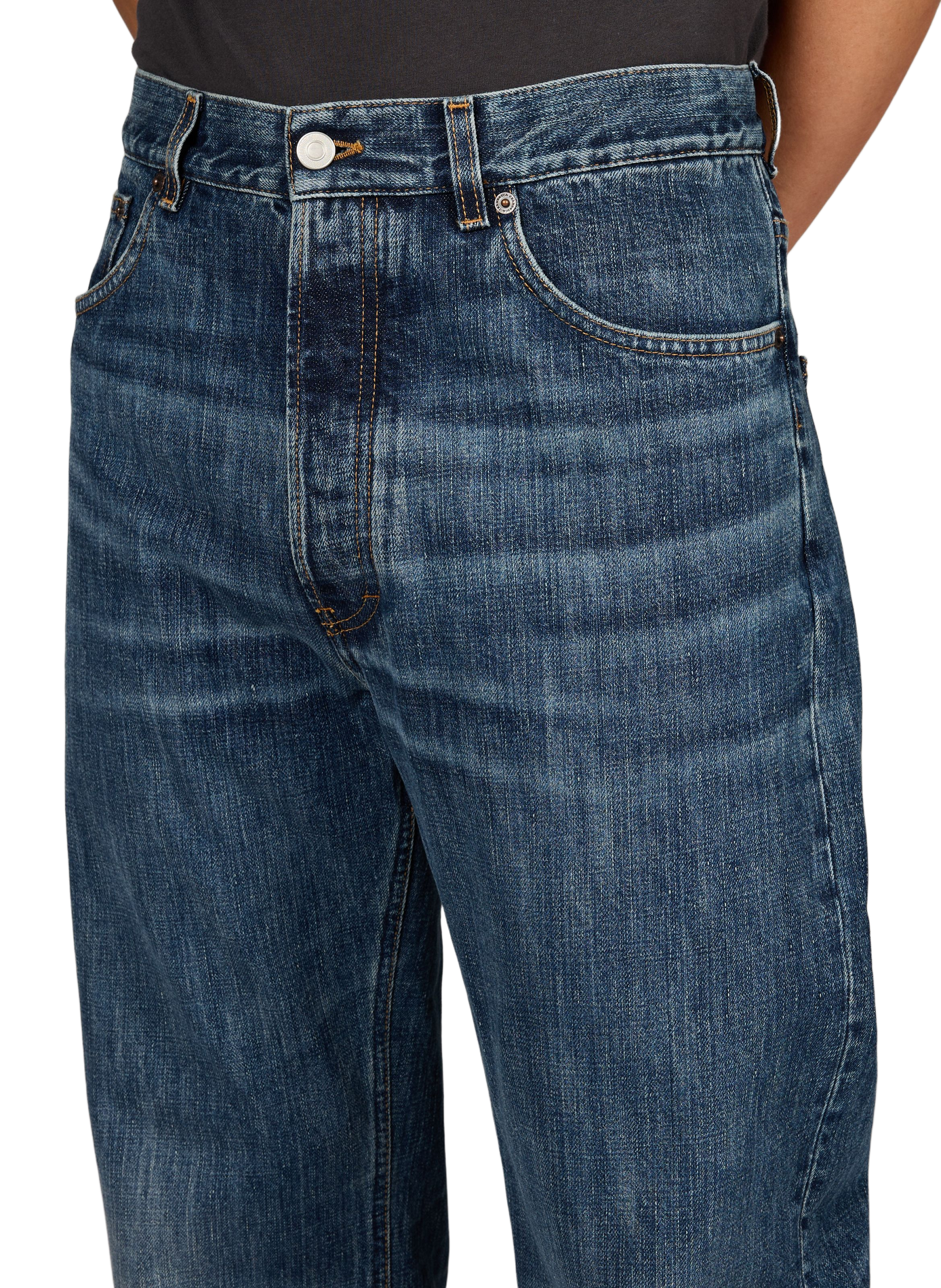 Relaxed straight-leg cotton jeans | Blue JEANERICA DENIM Men