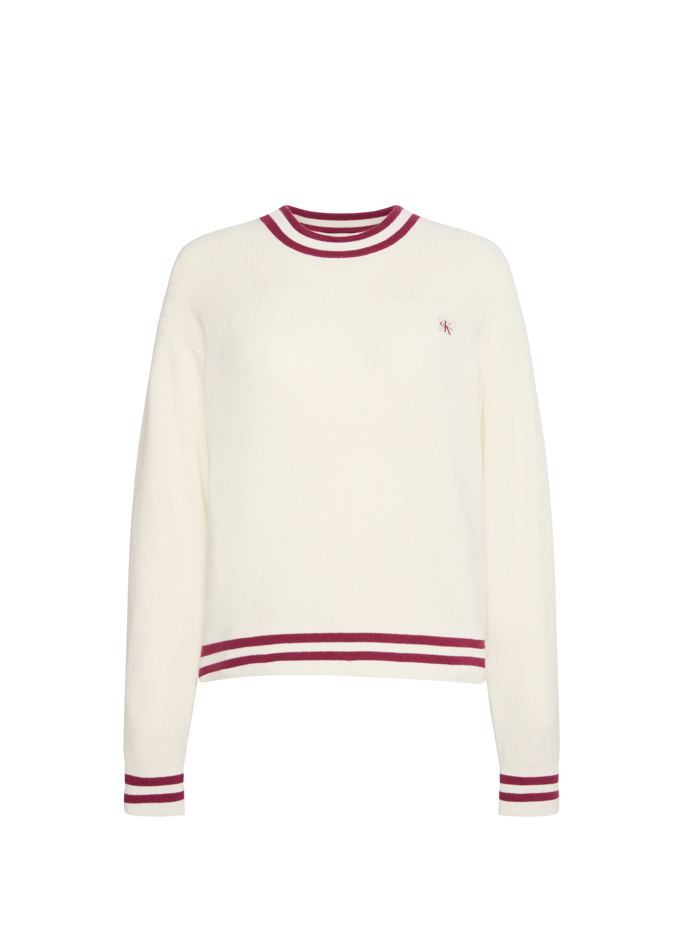 Gerader Baumwollpullover CALVIN KLEIN Beige