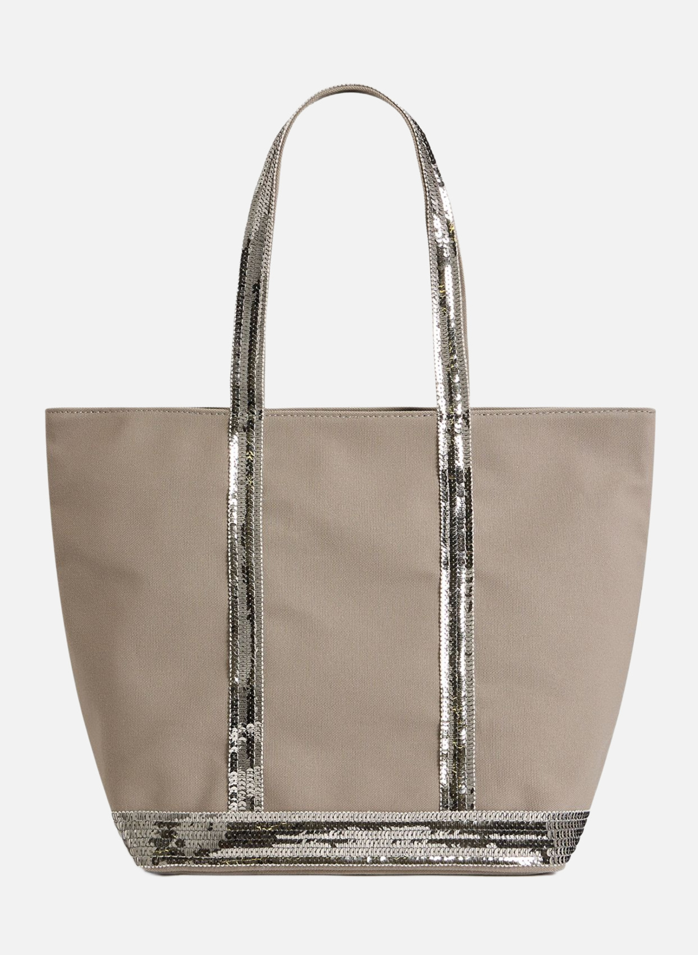 Cabas m zippé en toile  Zinc