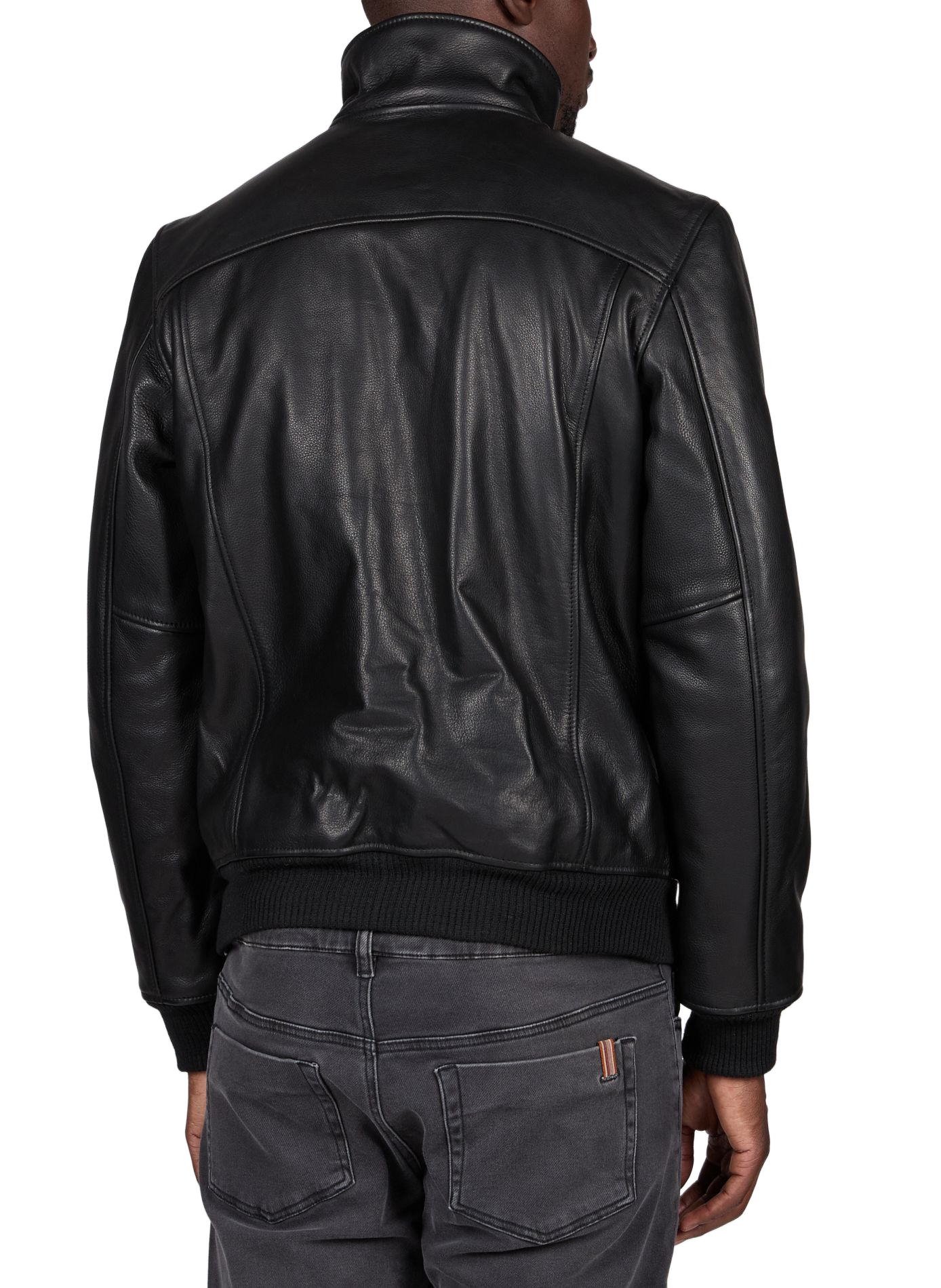 Gerader Lederblouson SCHOTT Schwarz