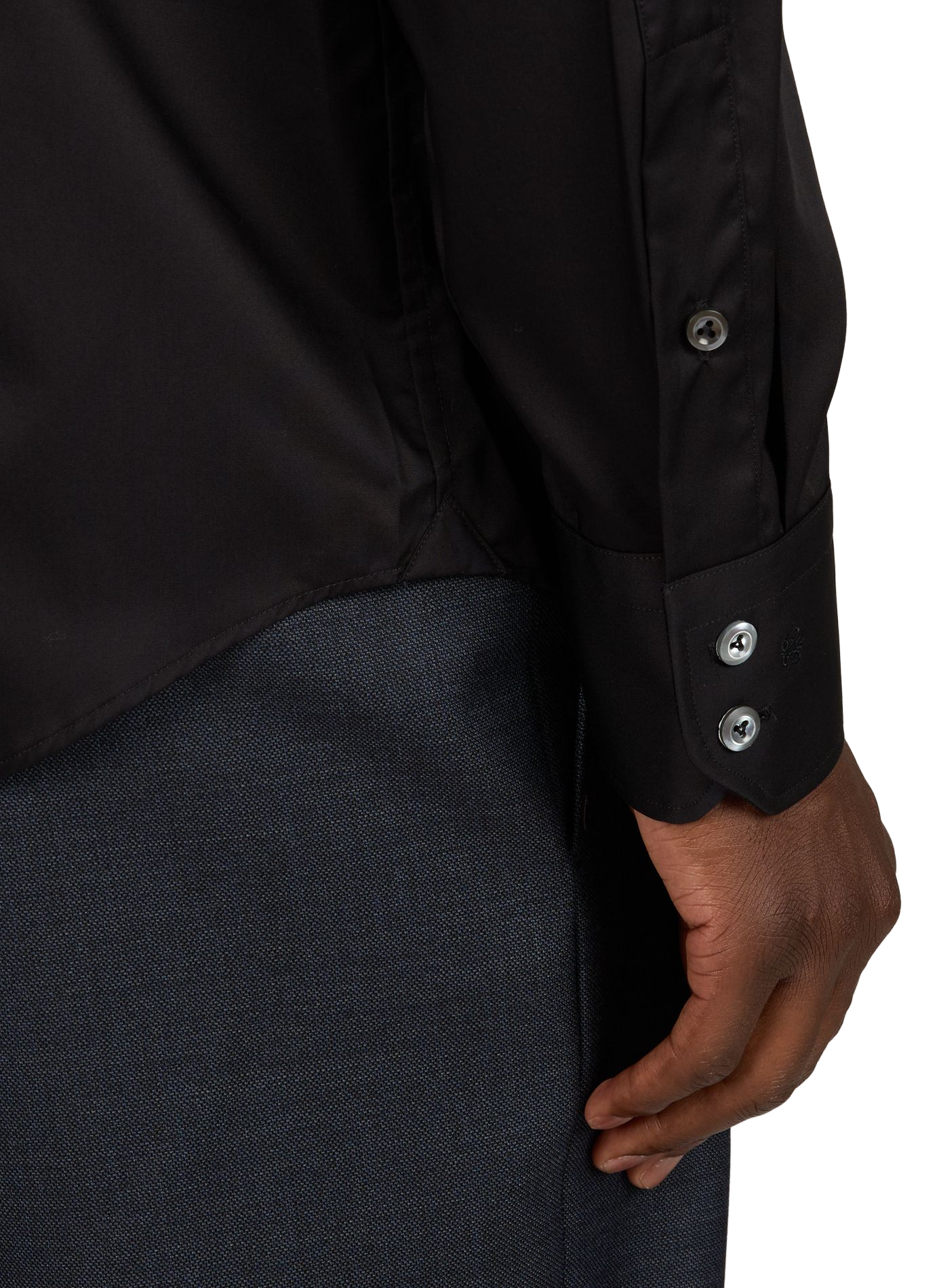 Slim-fit cotton shirt VAN LAACK Black
