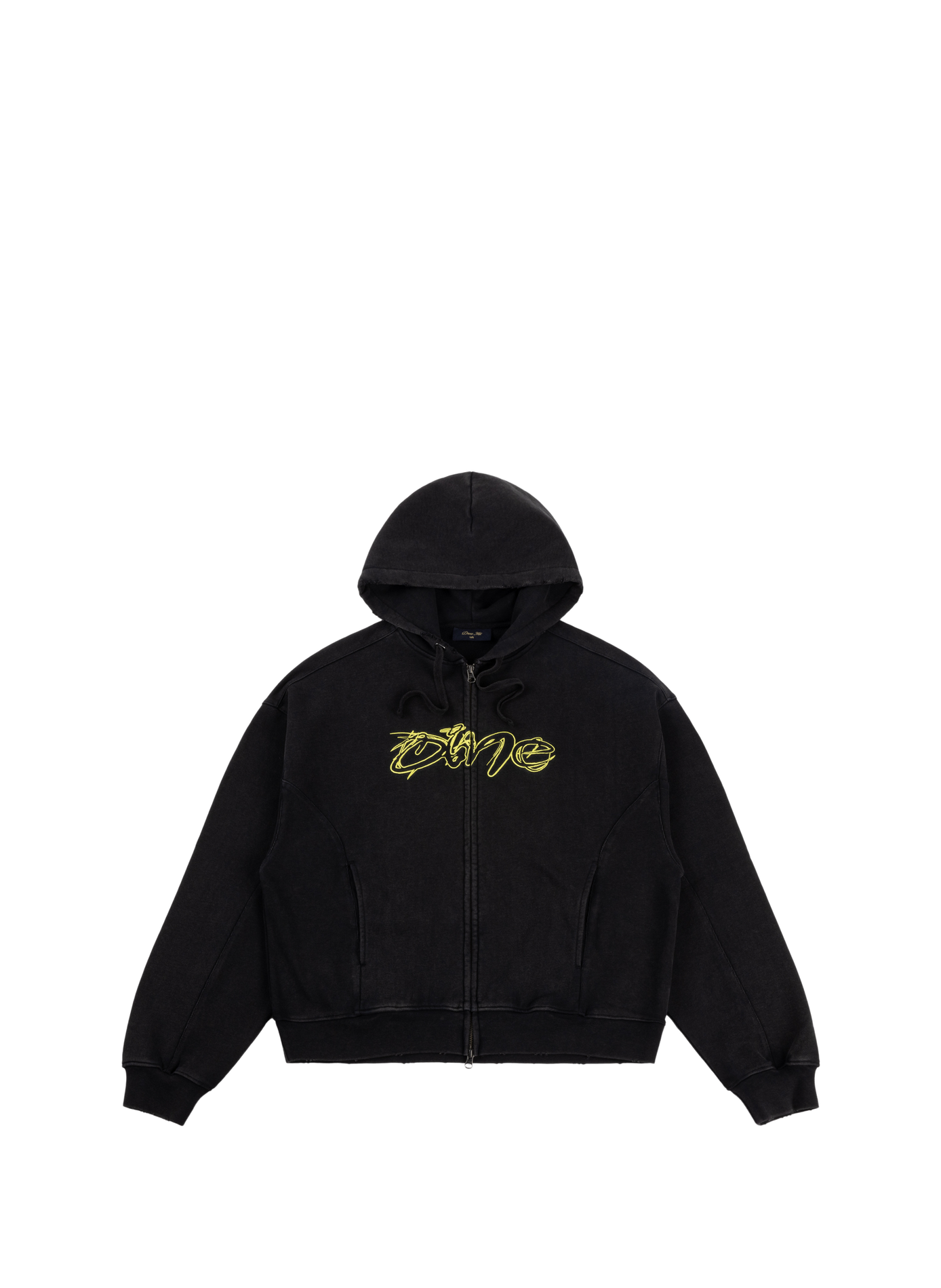 Straight-fit cotton sweatshirt with embroidered logo DIME Black