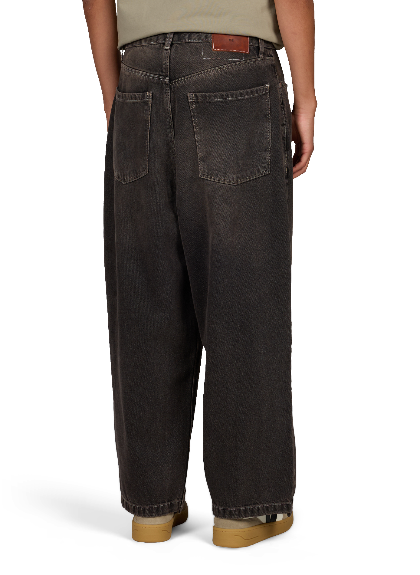Pantalon droit en coton CAMIEL FORTGENS Gris