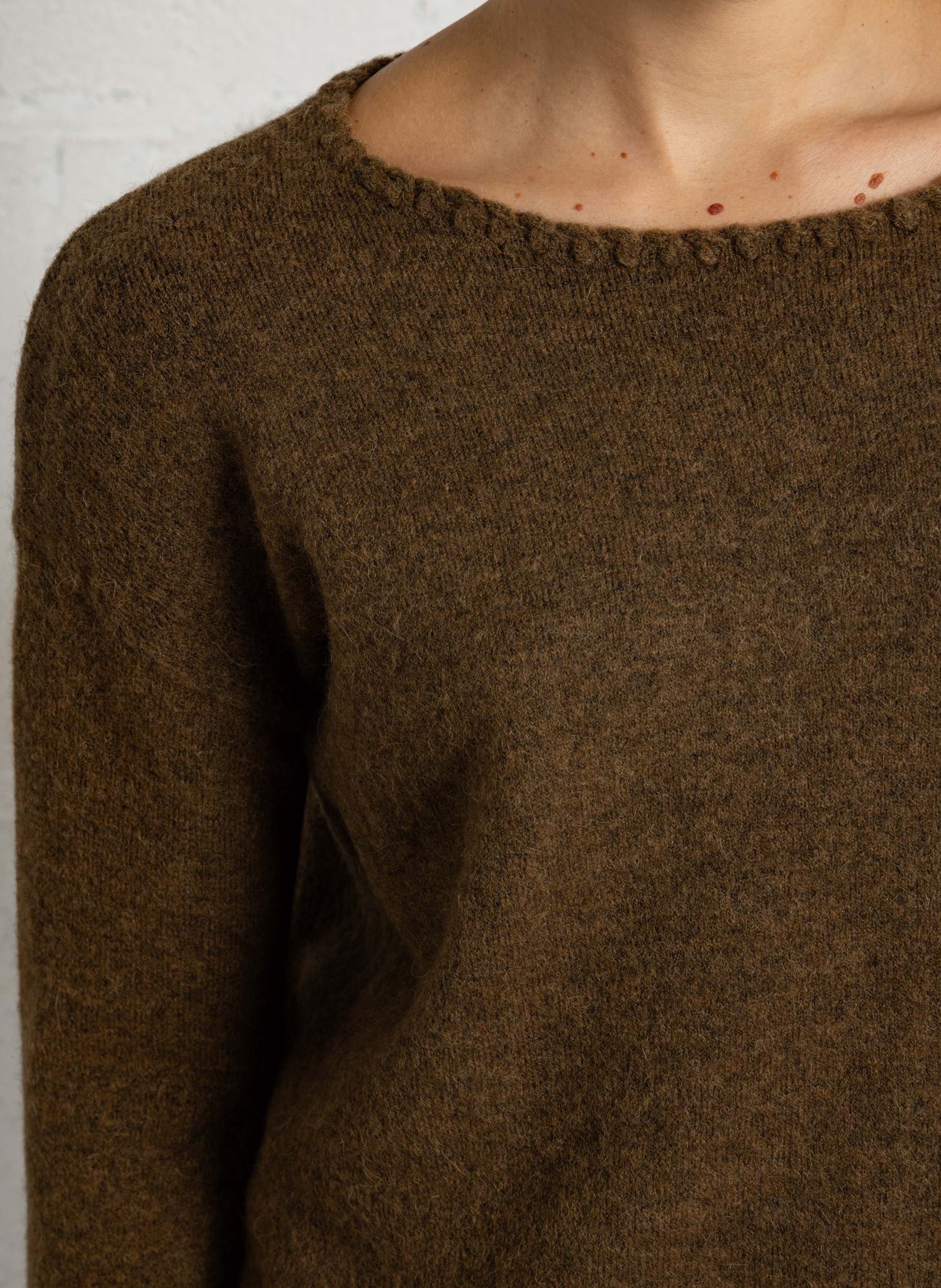 Pull droit en laine mélangée alesio MAISON 123 Vert