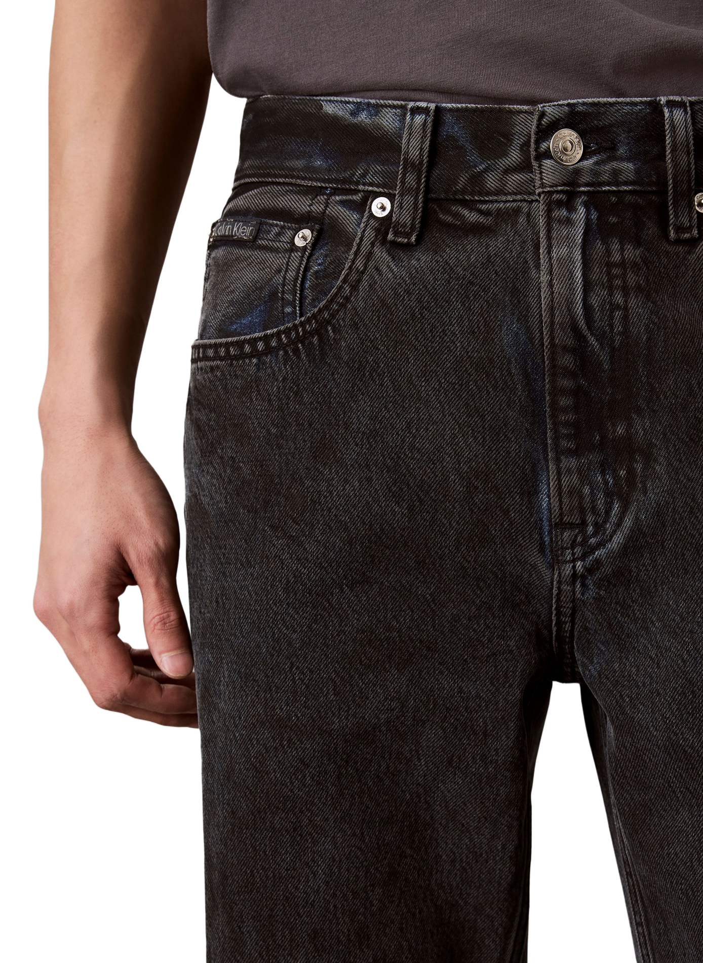 Straight-cut cotton jeans CALVIN KLEIN Blue