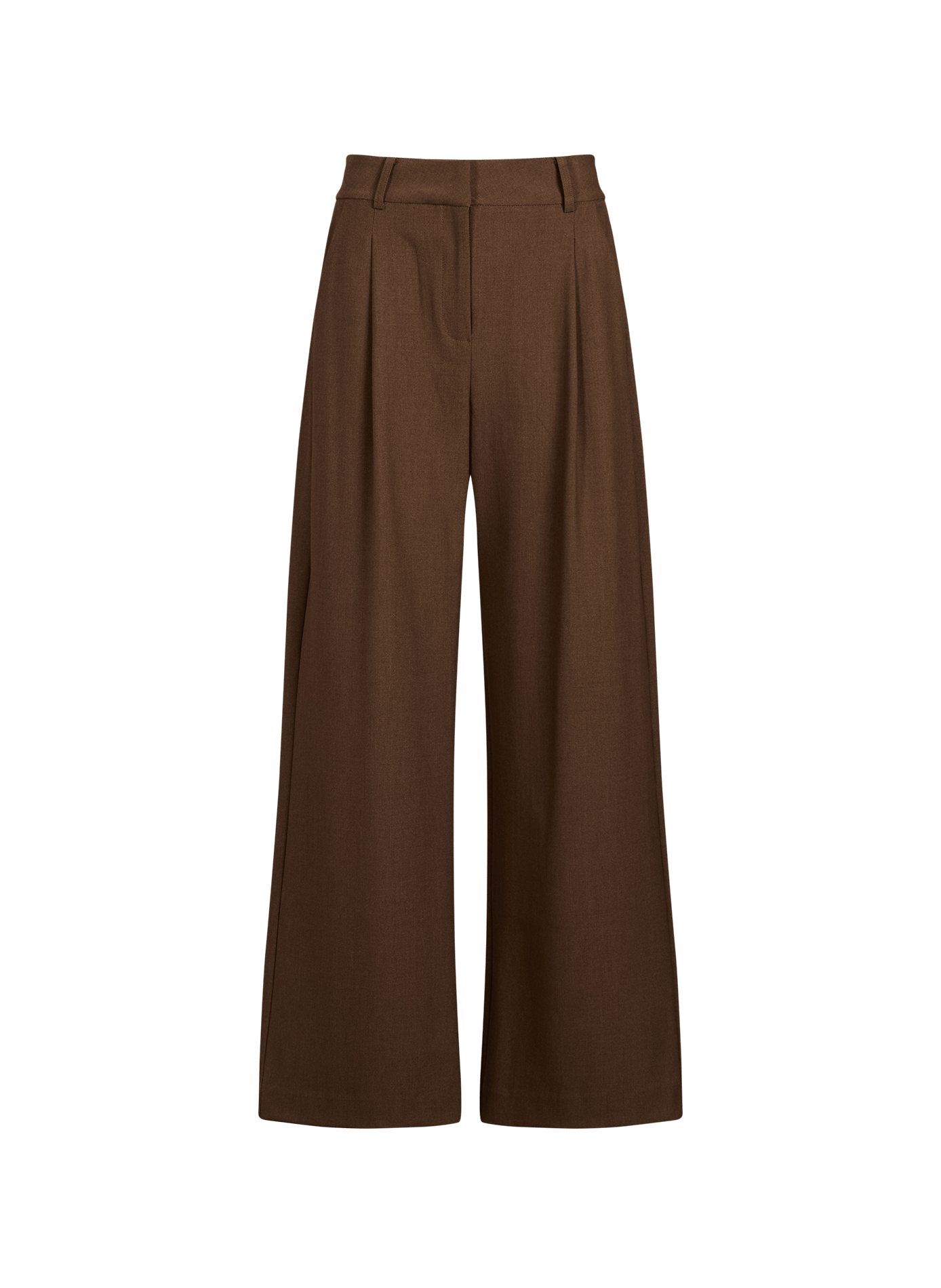 Effen wijde pantalon in tailoringstijl SUNCOO Beige