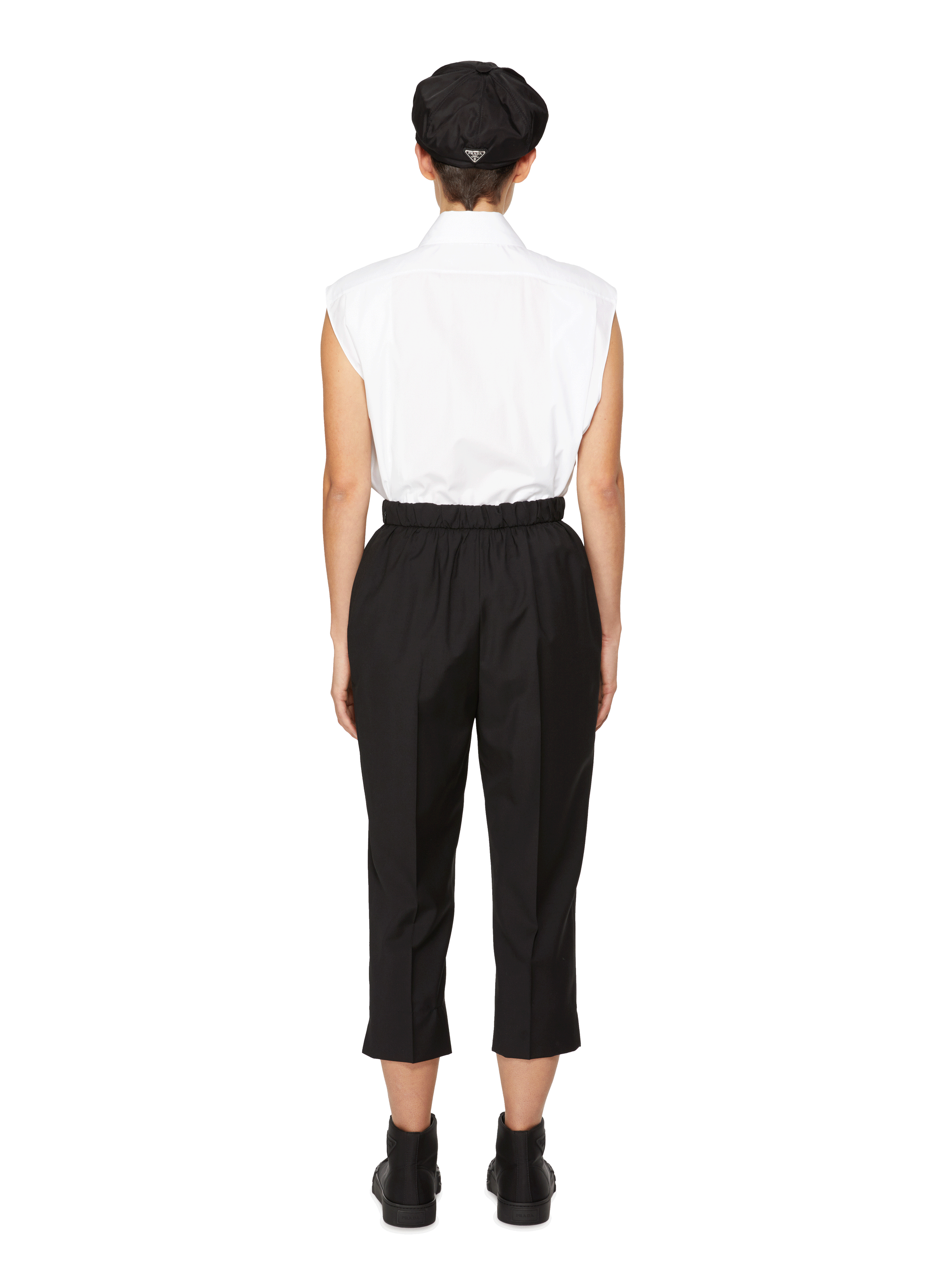 Virgin Wool Trousers PRADA Black