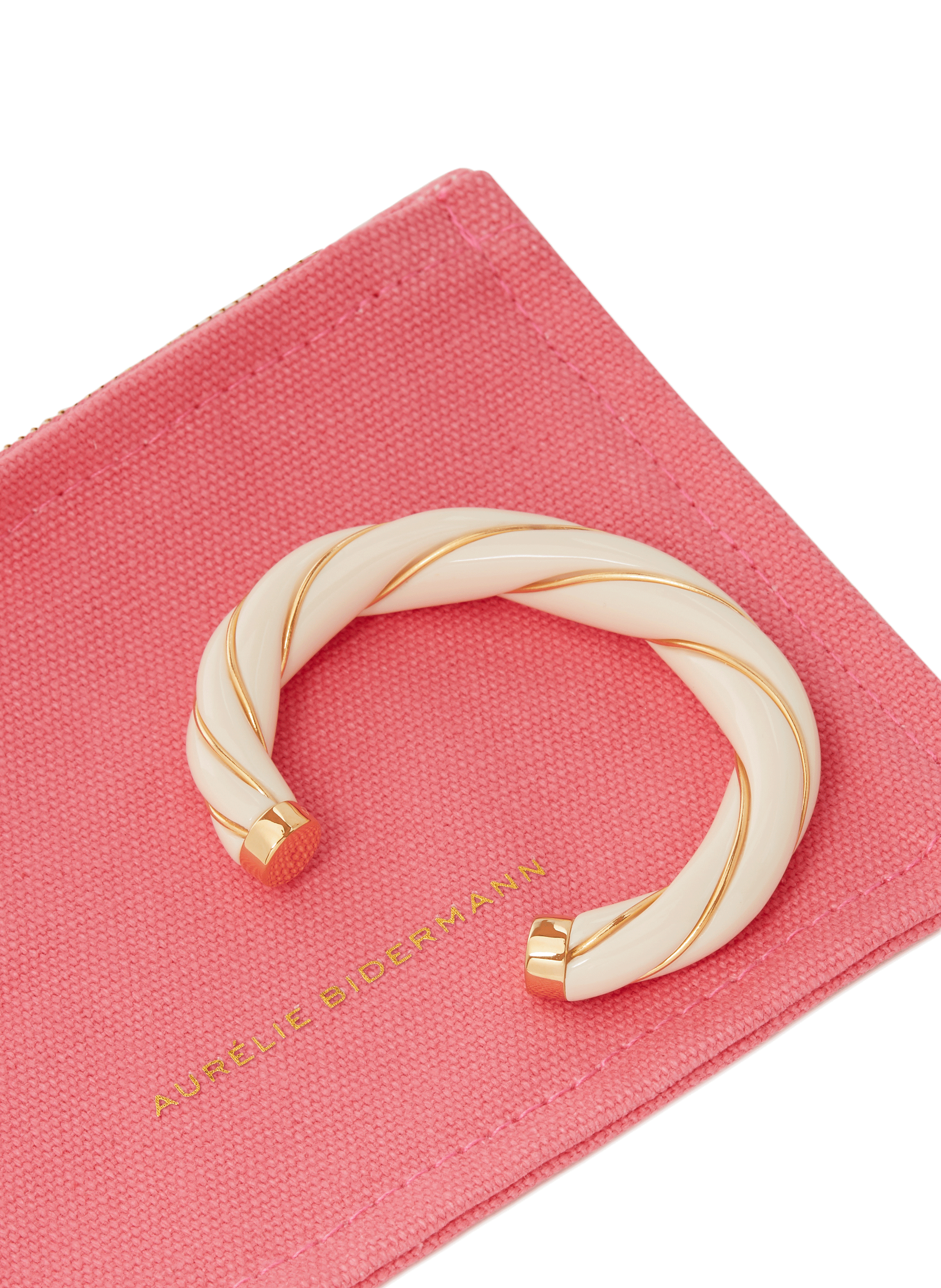 Bracelet jonc tressé AURELIE BIDERMANN Beige