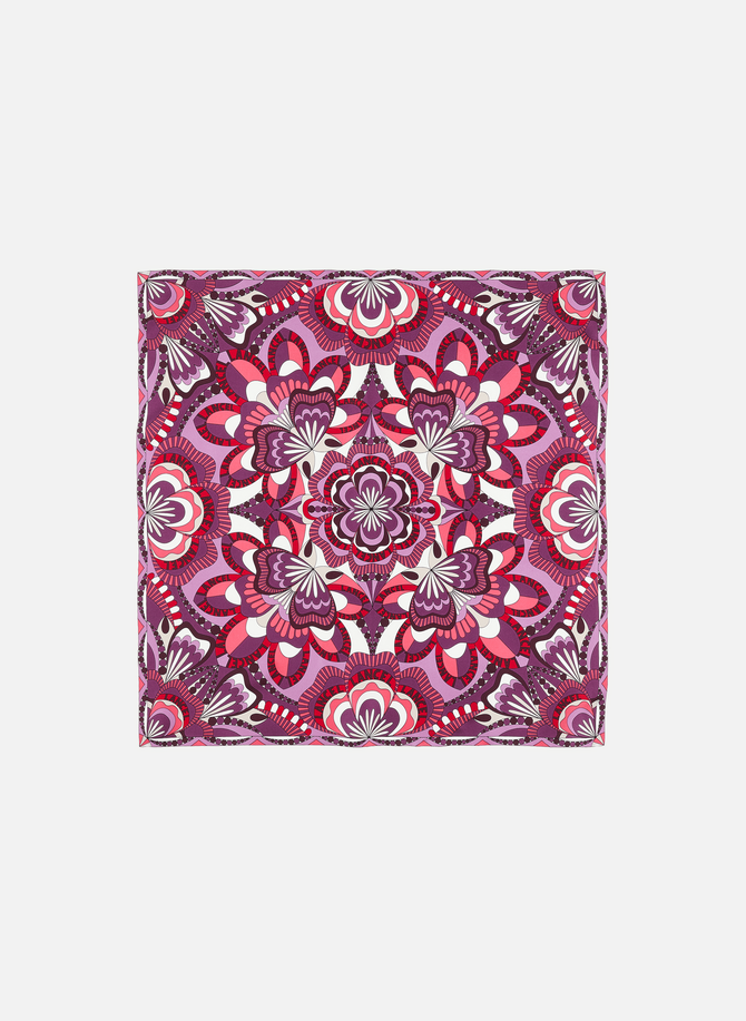 LANCEL floral patterned silk scarf