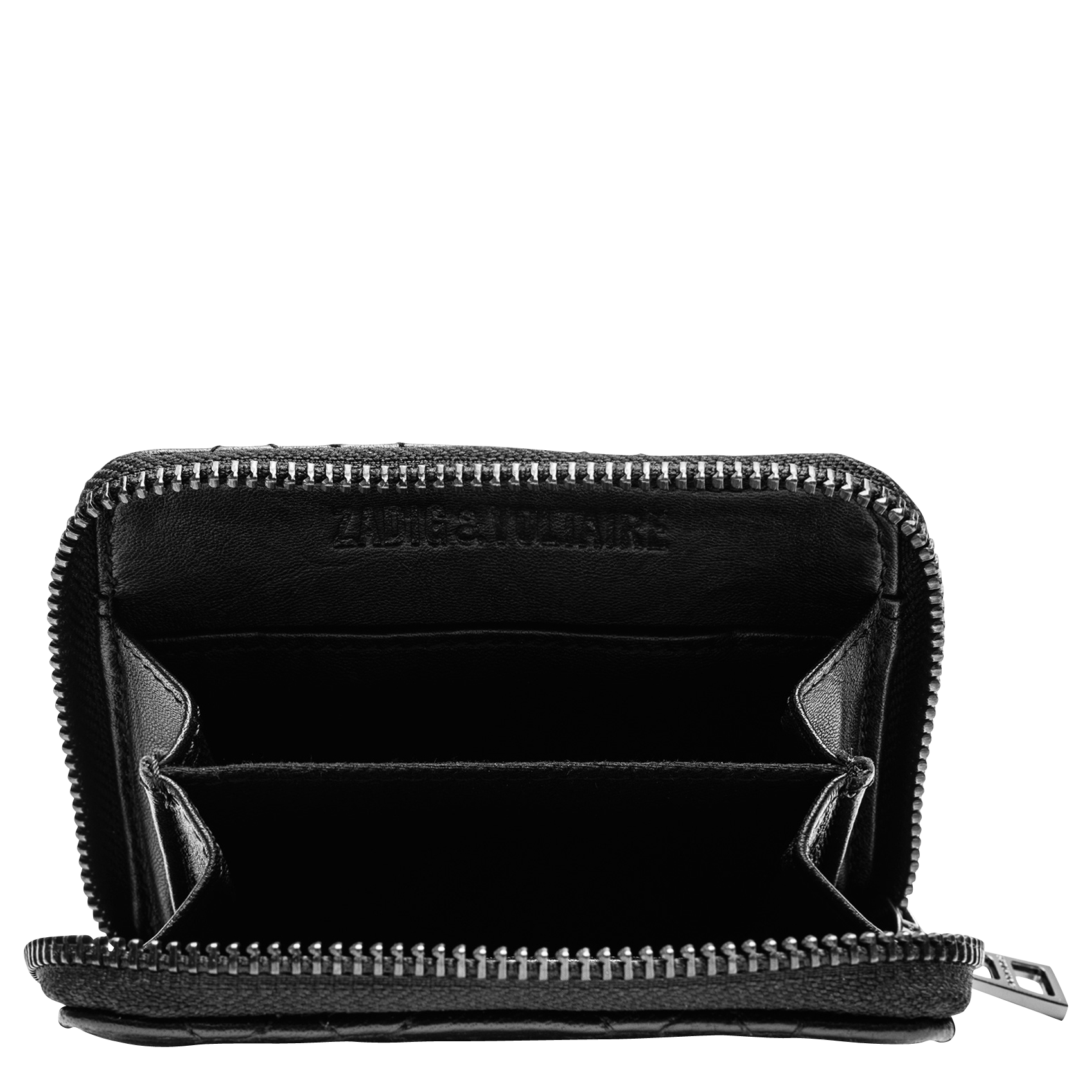 Portefeuille en cuir matelassé mini zv ZADIG&VOLTAIRE Noir