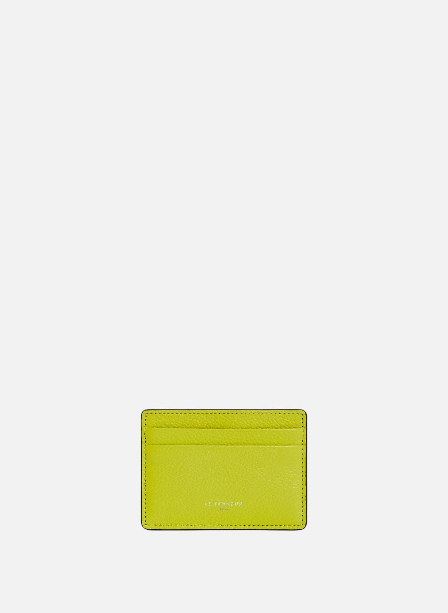 Porte cartes emile en cuir grainé LE TANNEUR Vert