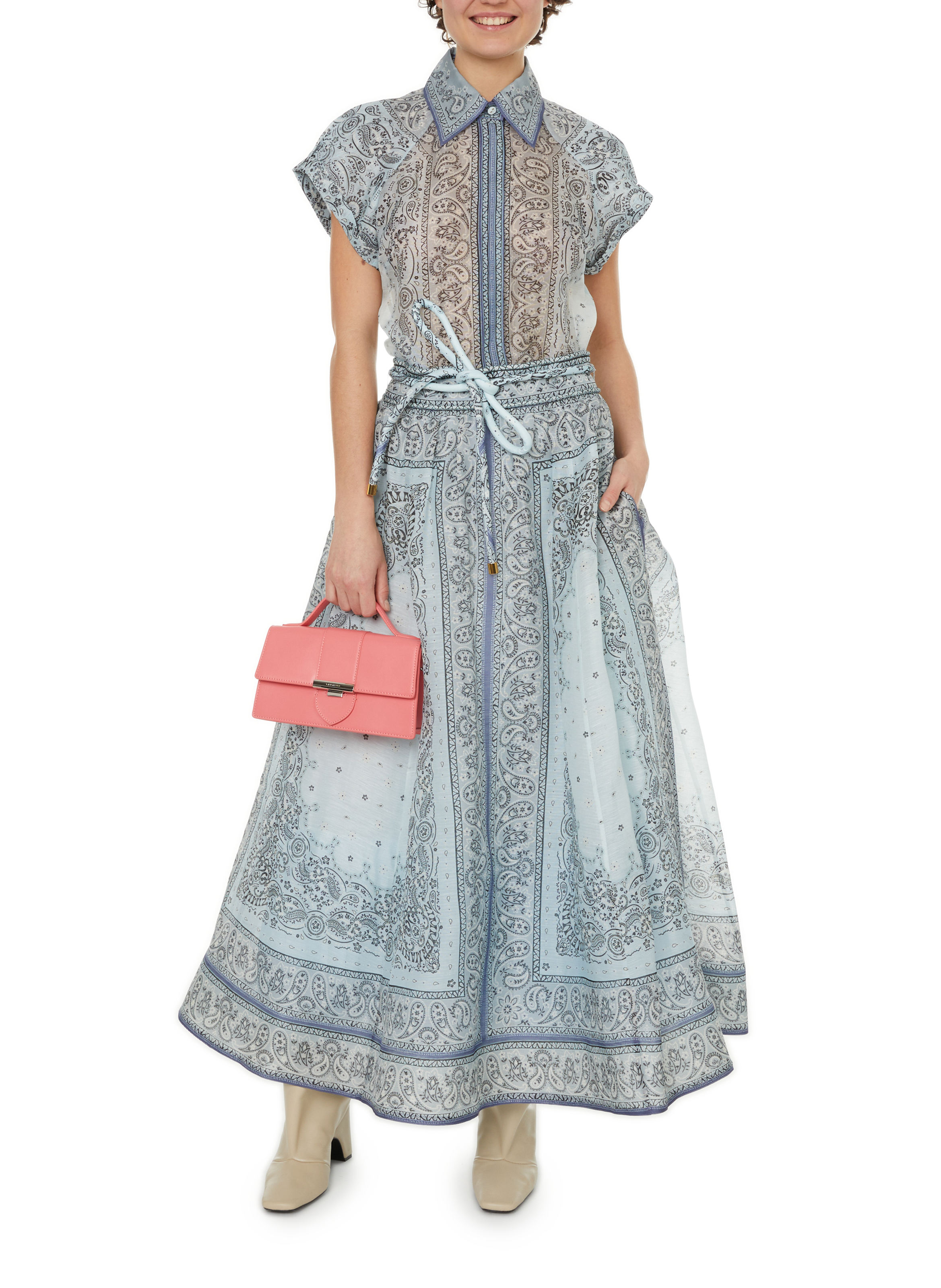 Linen and silk maxi skirt  ZIMMERMANN Multicolour