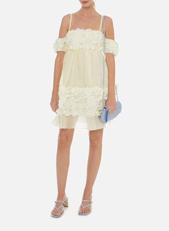 Robe mini Harmony Applique Flower Jaune by ZIMMERMANN ZIMMERMANN Robe mini Harmony Applique Flower Jaune