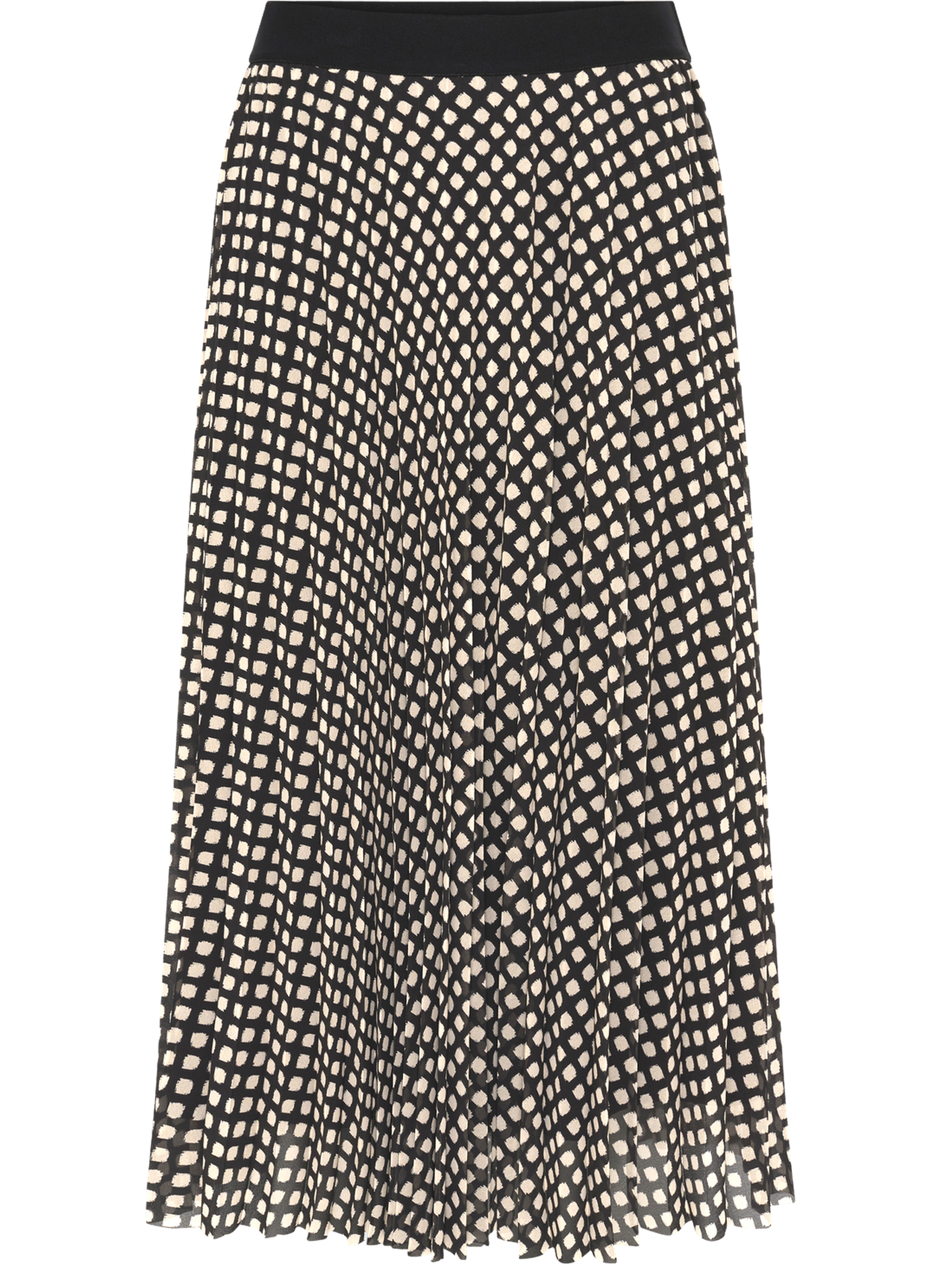 Jupe mi-longue à pois graphiques - beth GERARD DAREL Noir