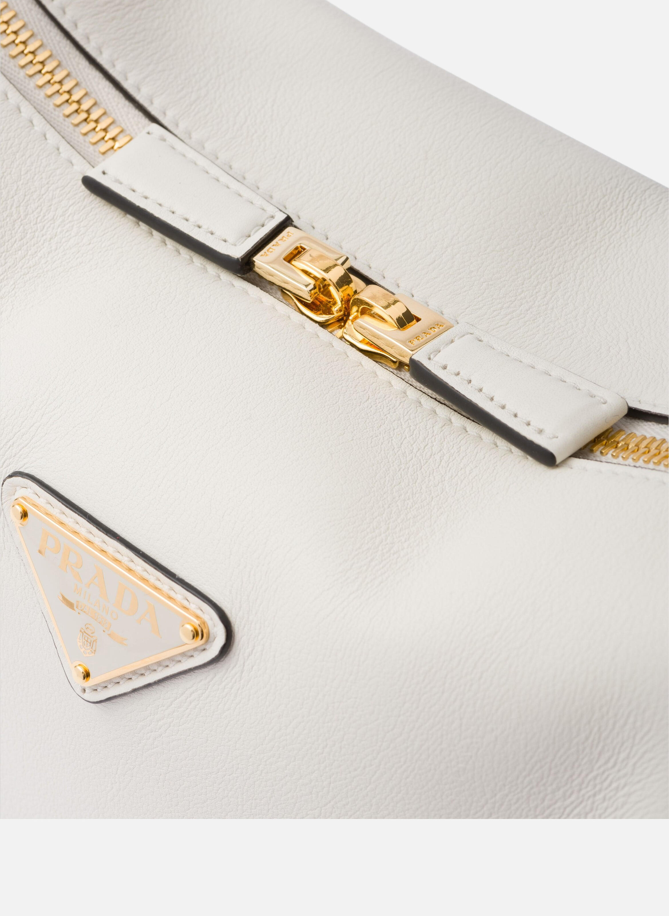 Sac à bandoulière prada darling en cuir PRADA Blanc