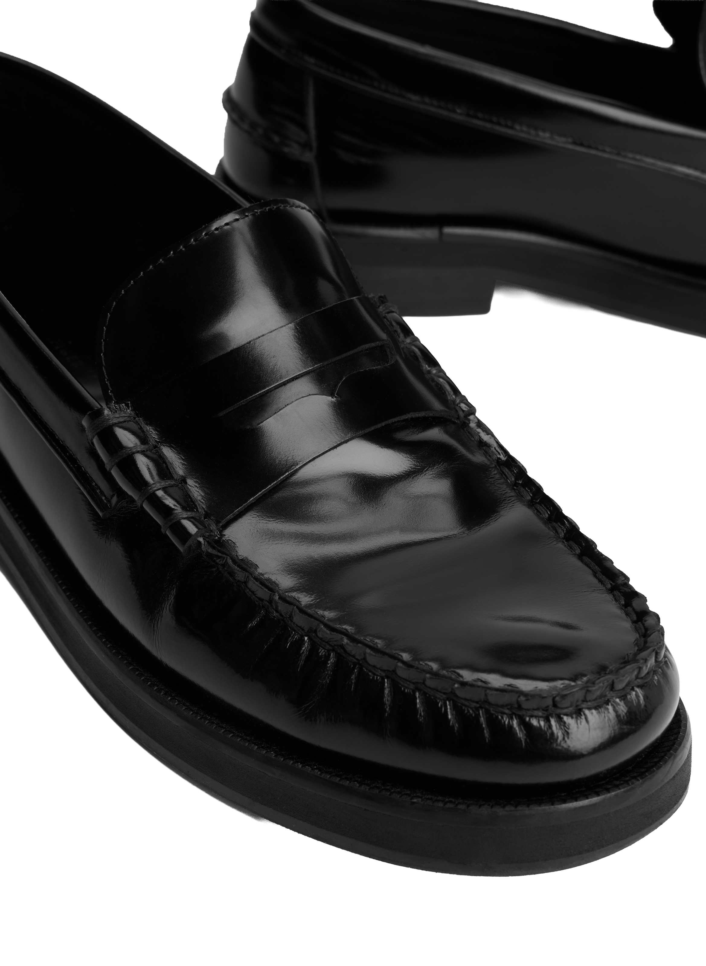 Calfskin leather loafers TOMMY HILFIGER Black