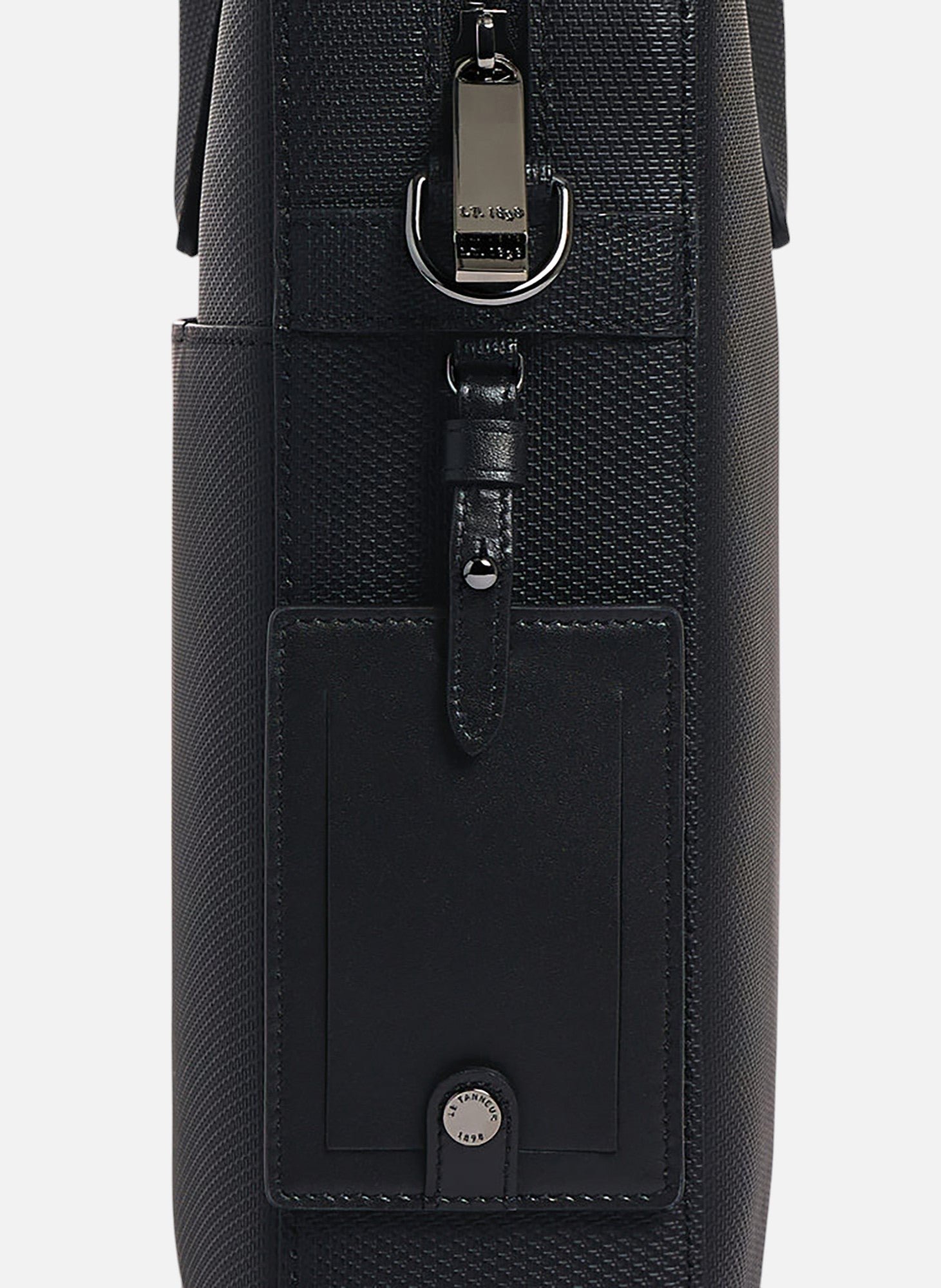 Porte documents 14" emile en cuir signature t LE TANNEUR Noir