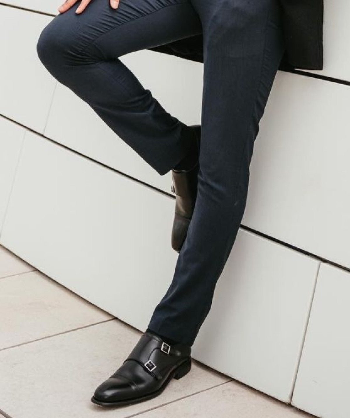 Chaussure monk en cuir cambridge FINSBURY Noir