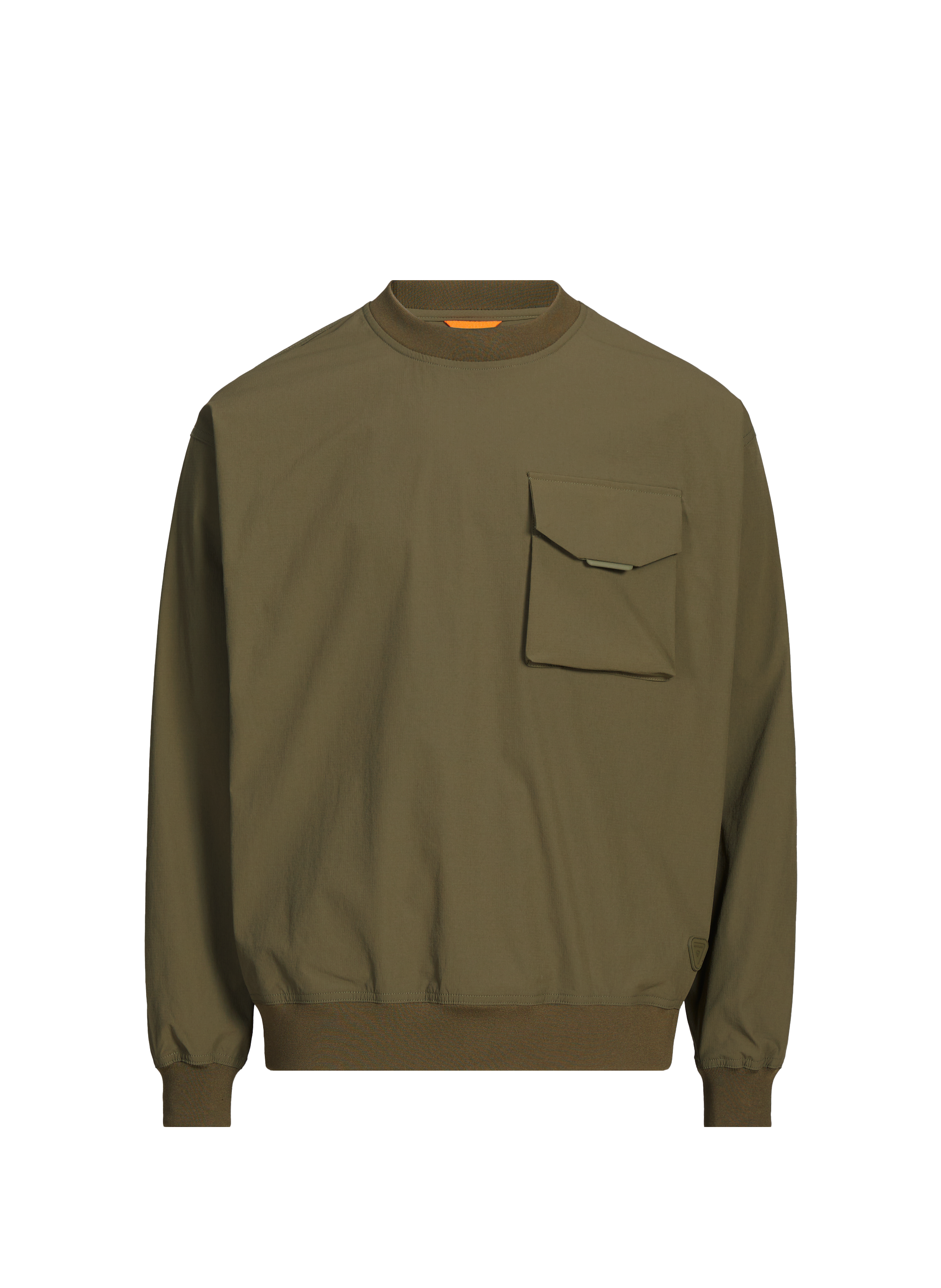 T-shirt col rond à manches longues GERTRUDE ET GASTON Kaki