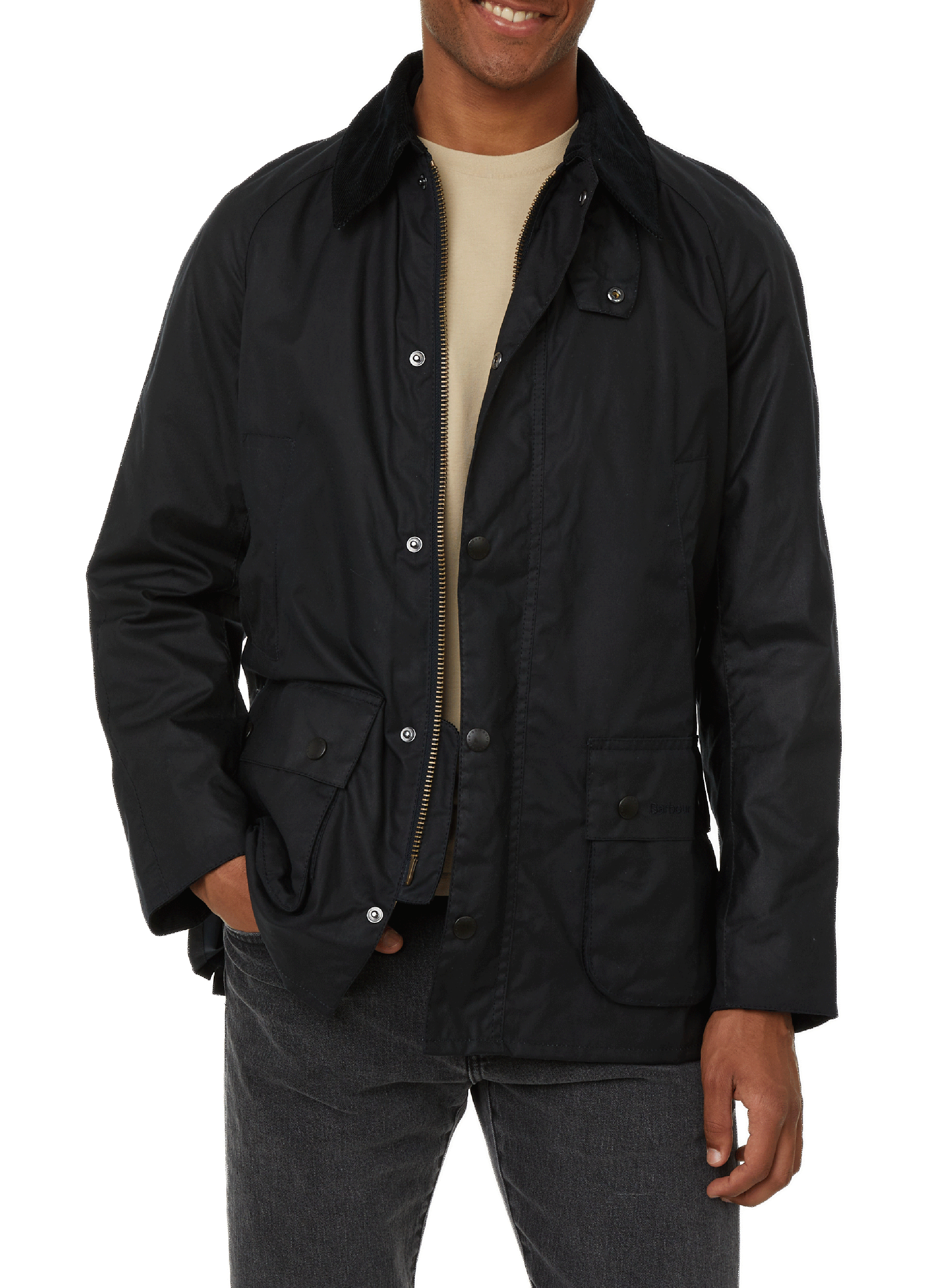 BARBOUR Fitted cotton jacket Blue