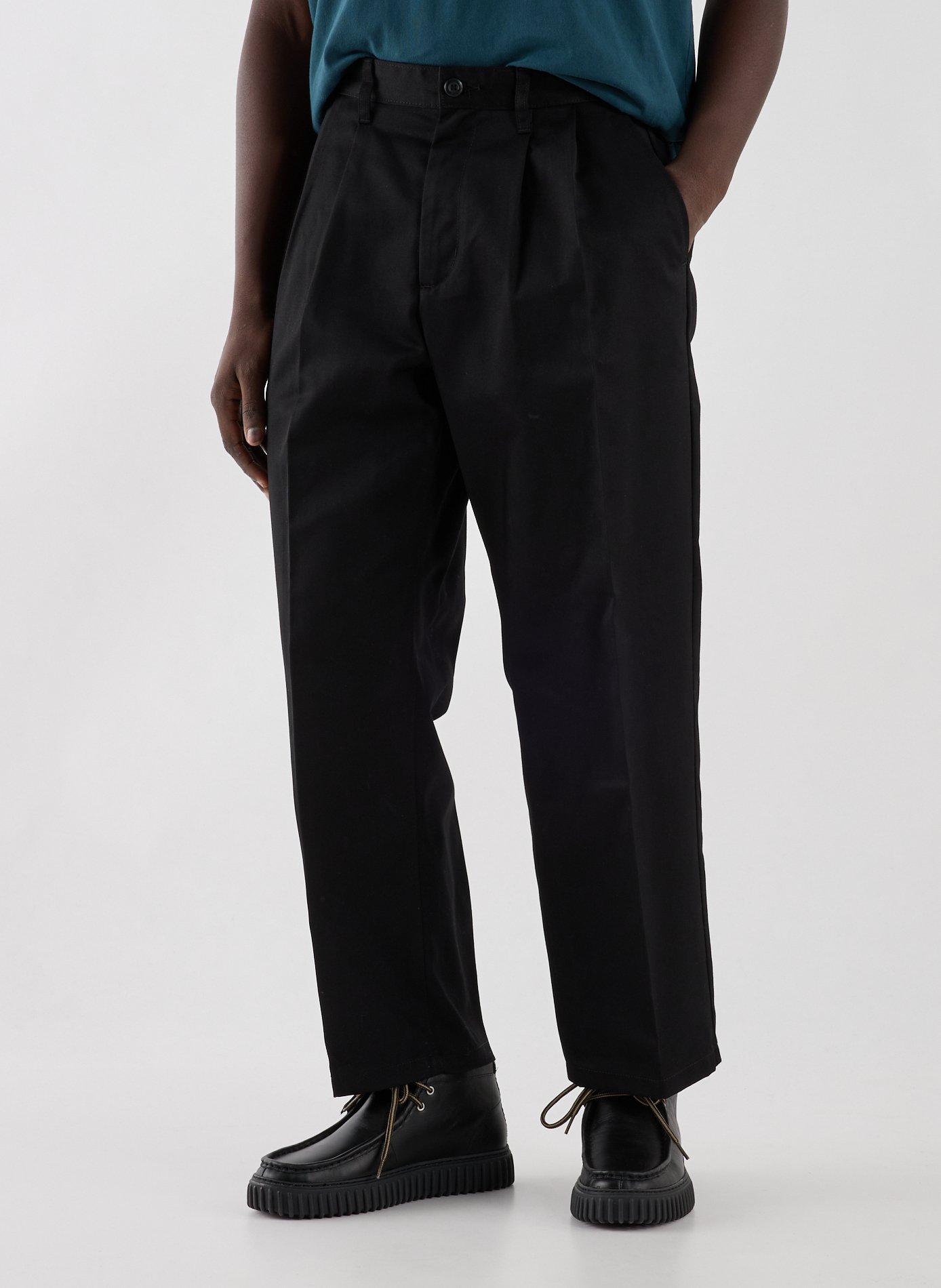 Straight pants with pleats CARHARTT WIP Black