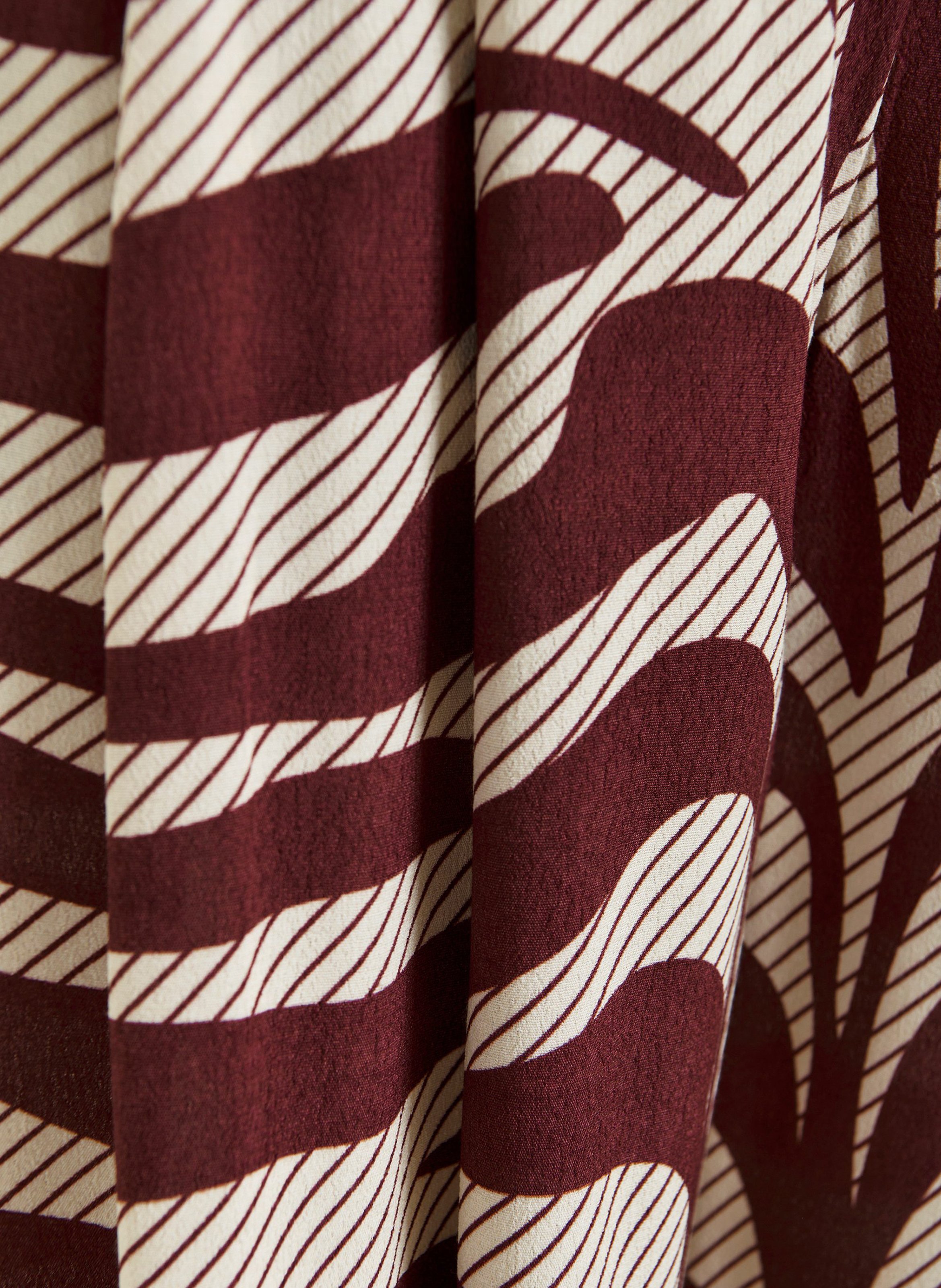 Pantalon large fluide zébré iwide ESSENTIEL ANTWERP Blanc